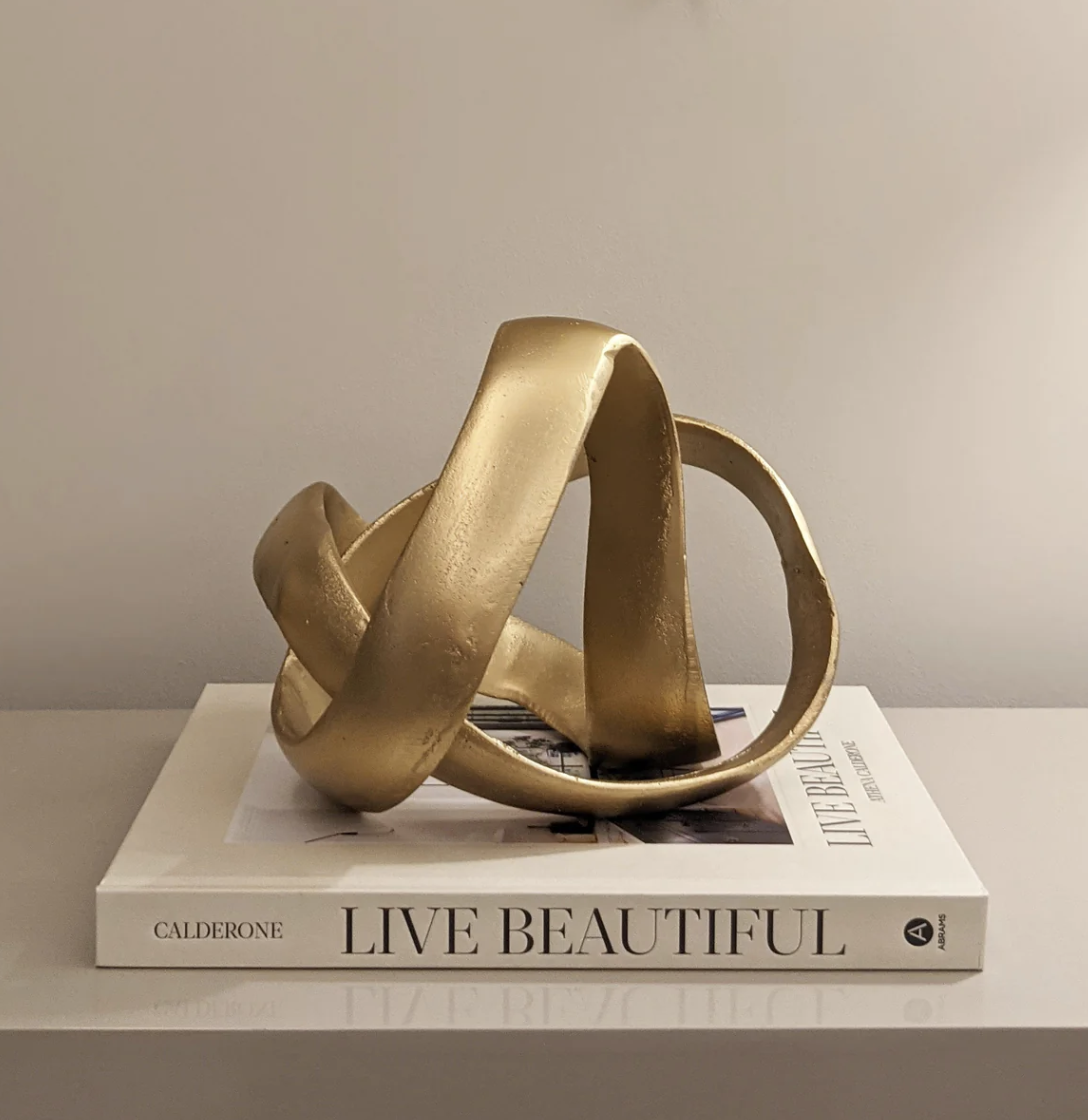 Rowen Homes : Marteli Decorative Gold Knot Sculpture - £39.00