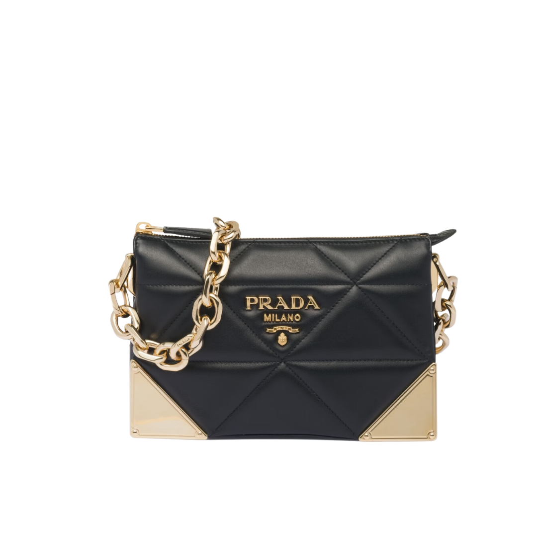 Prada: Quilted nappa leather shoulder bag - £3,000