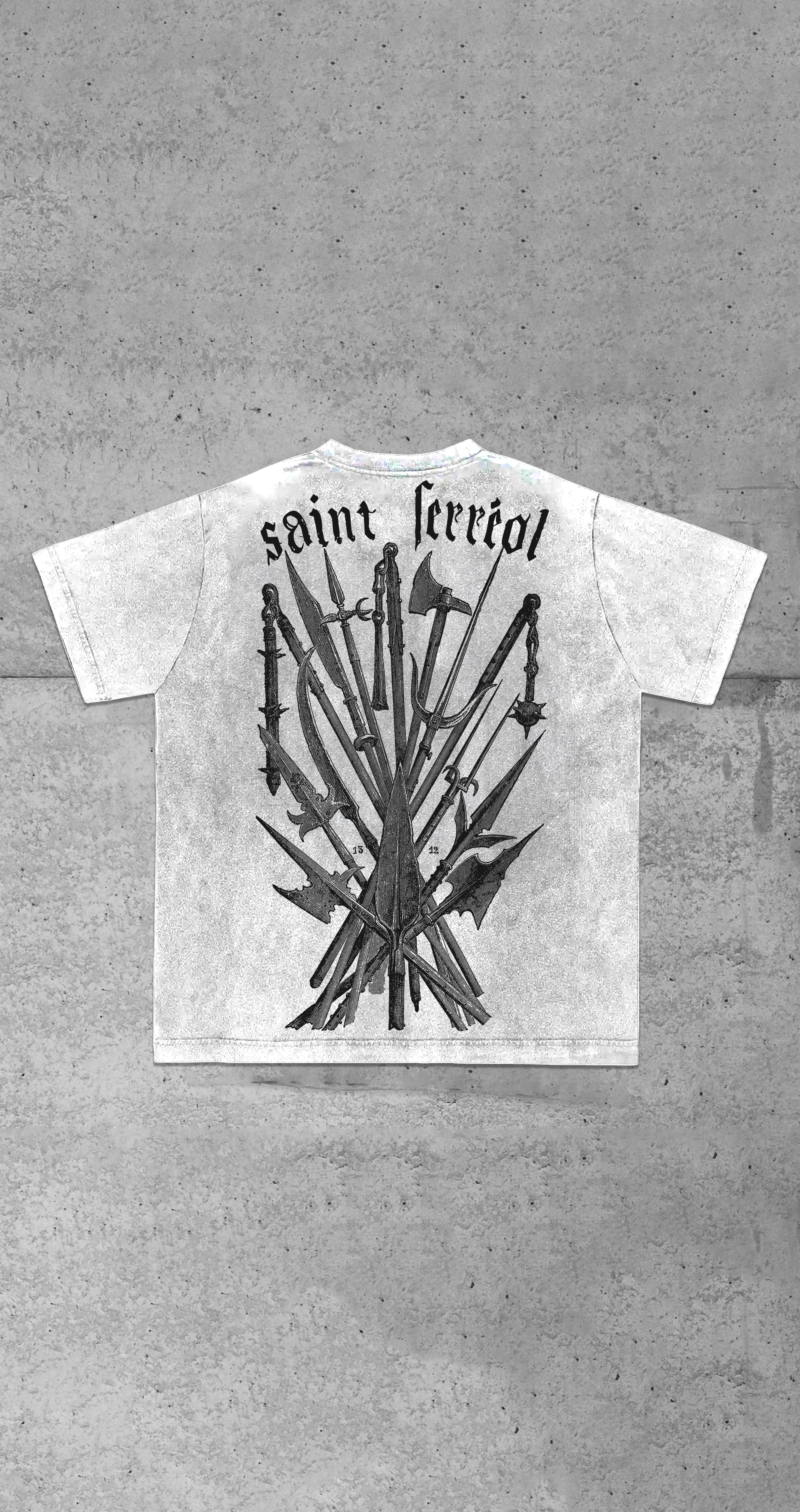 "WEAPONS OF WAR" TEE SHIRT (WHITE)