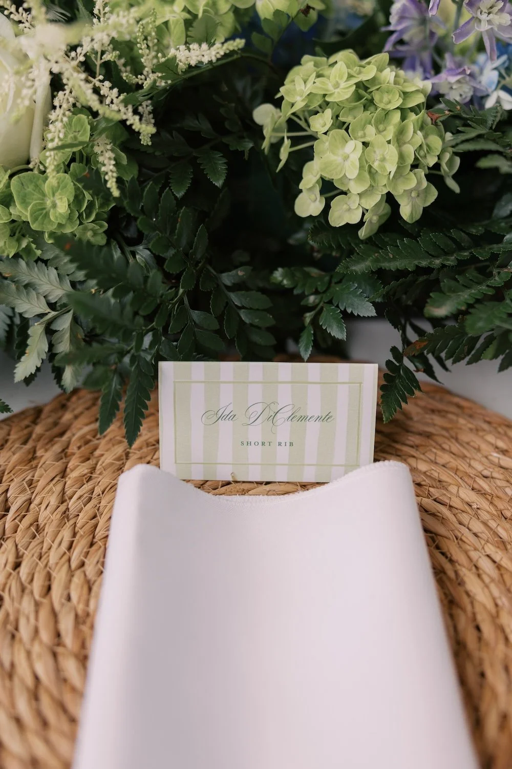 custom wedding reception escort cards, table numbers, and menus