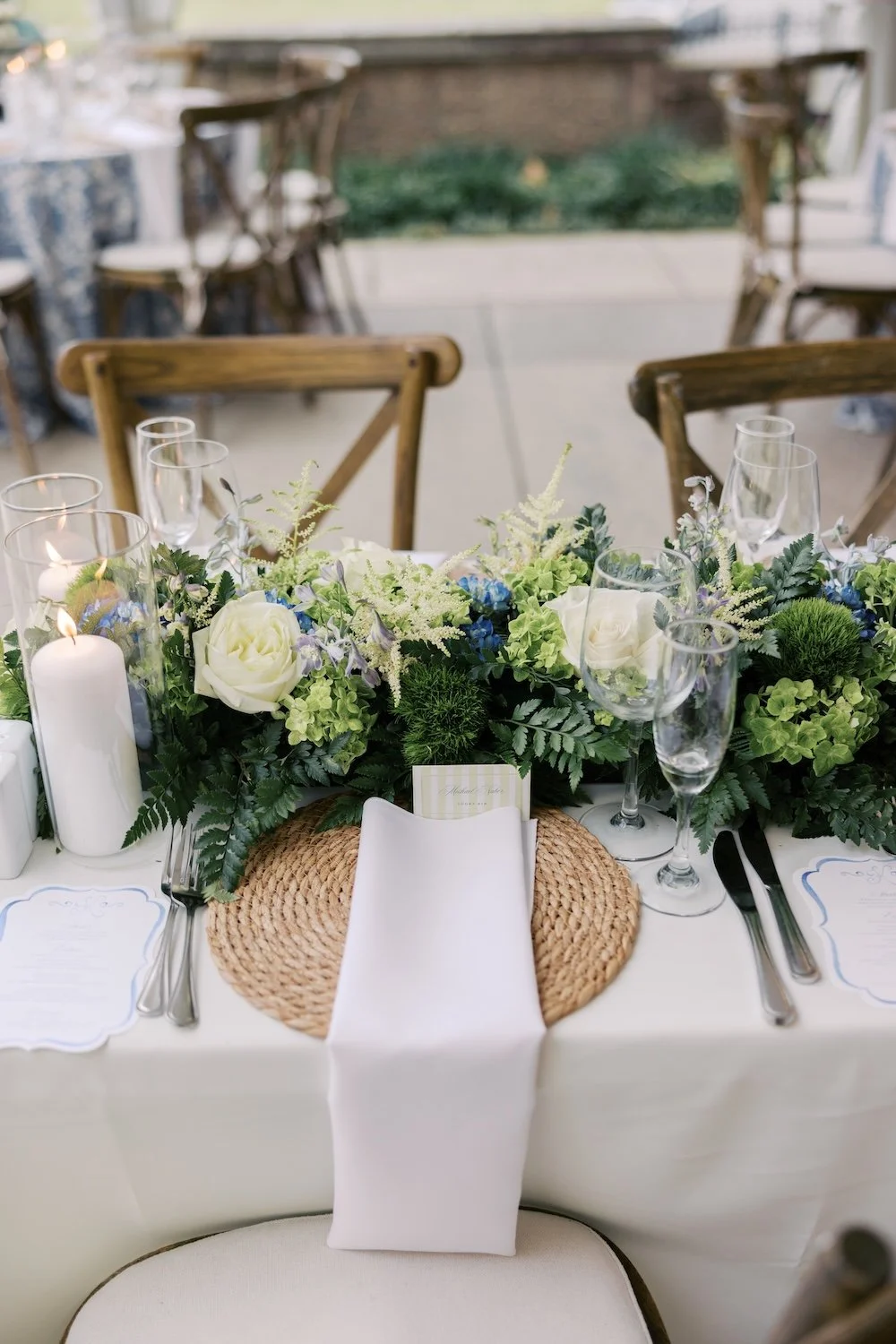 custom wedding reception escort cards, table numbers, and menus