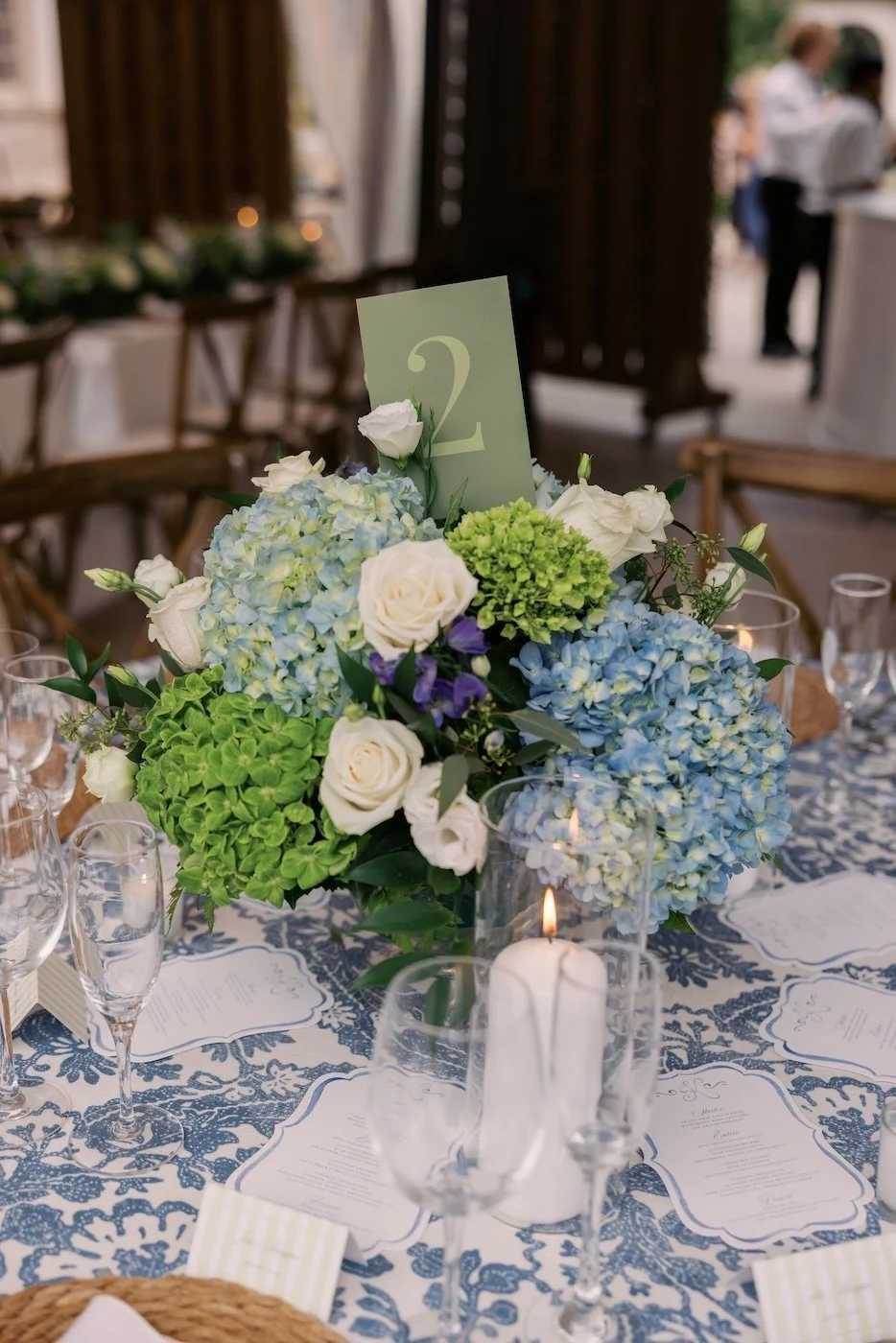 custom wedding reception escort cards, table numbers, and menus