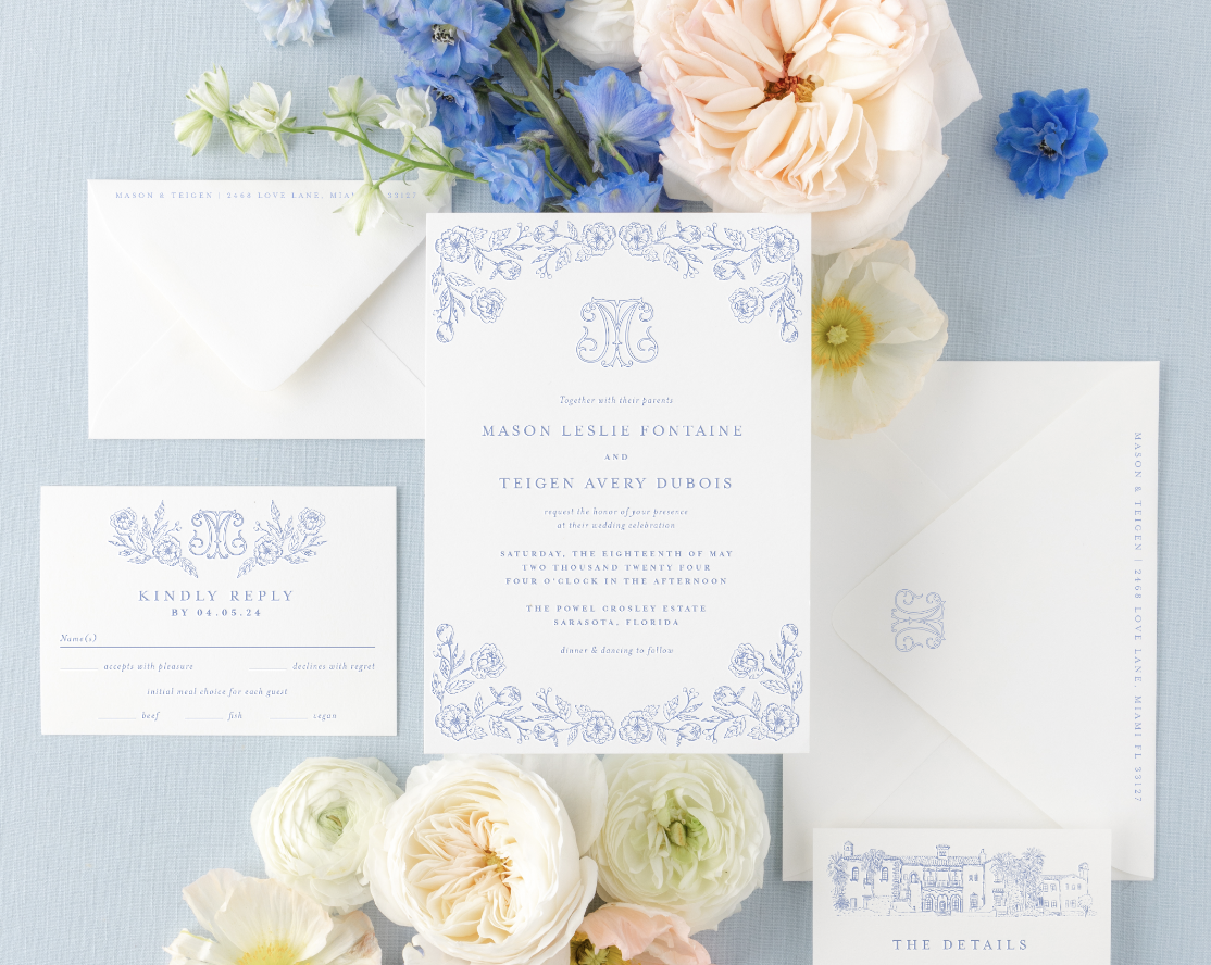 ornate vintage wedding monograms duograms