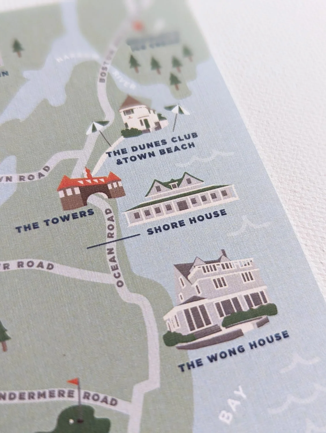 Illustrated custom wedding map