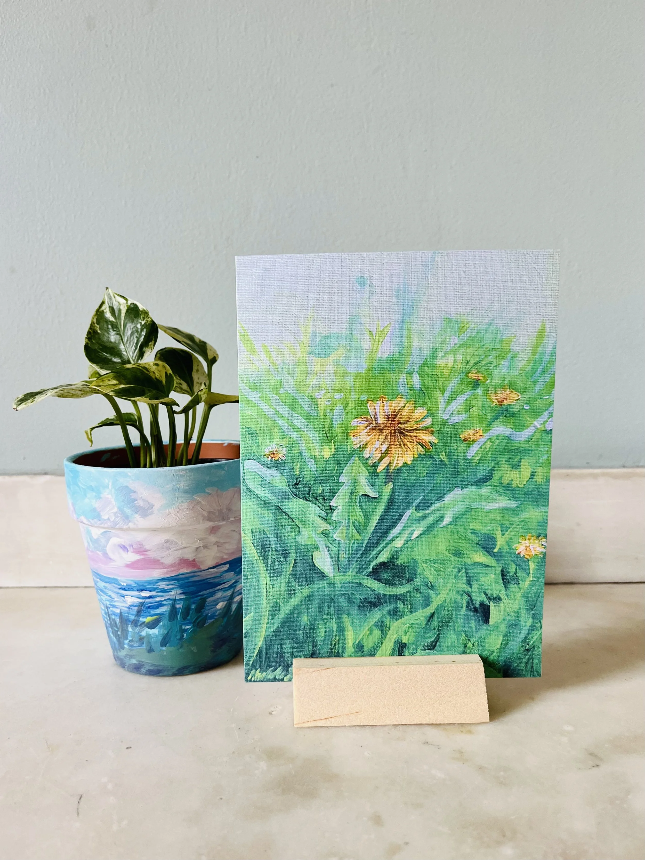 "Dandelion" blank greeting card