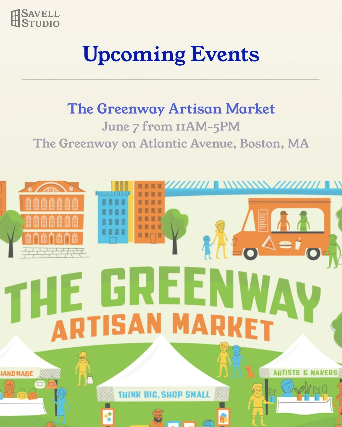 Mark your calendars: Savell Studio is going to be at the Greenway Artist Market on June 7 from 11AM-5PM! I&rsquo;m thrilled to have the opportunity to be part of a large-scale downtown market. You&rsquo;ll get to see some brand-new prints, my classic