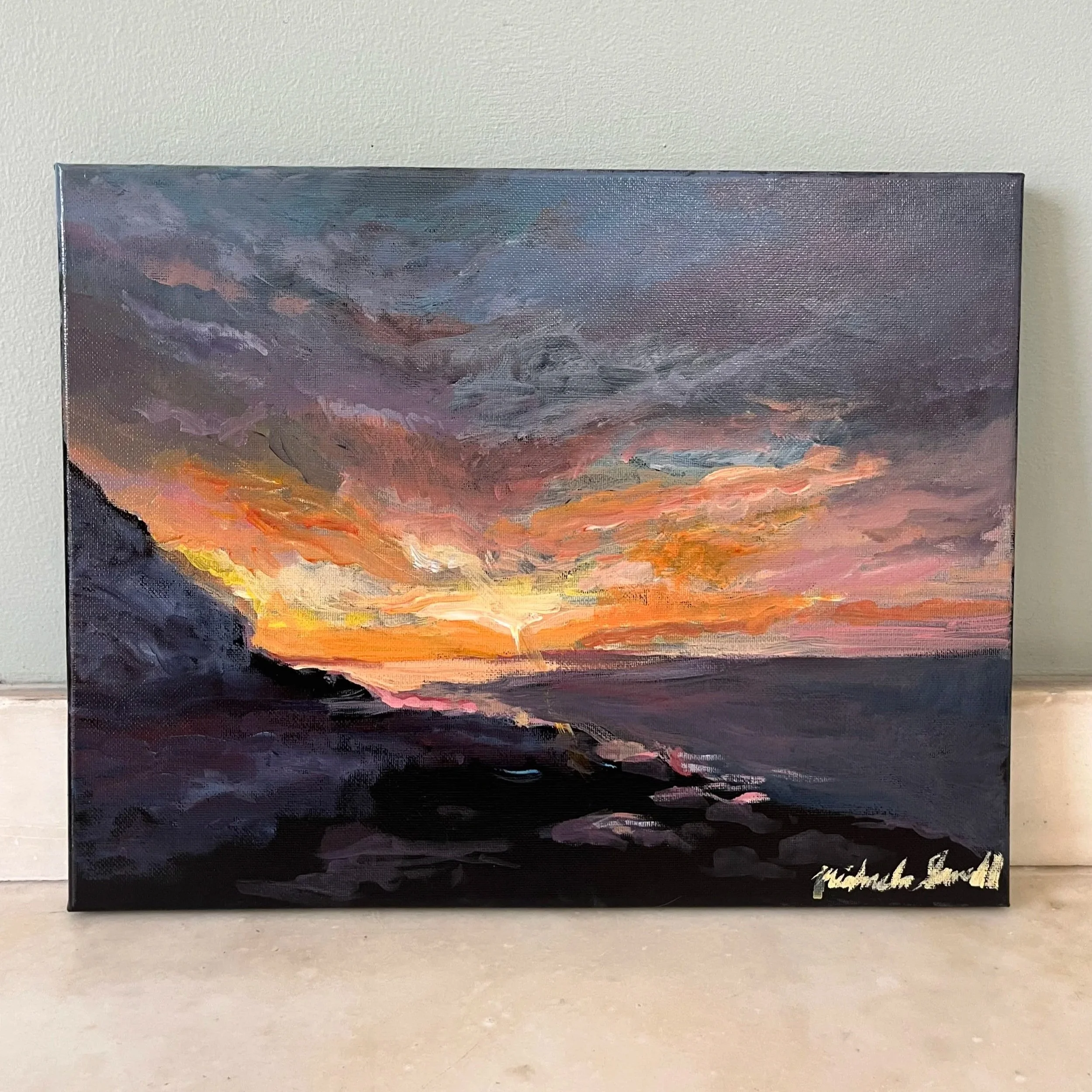 "Halibut State Park" 14x11 acrylic painting on canvas