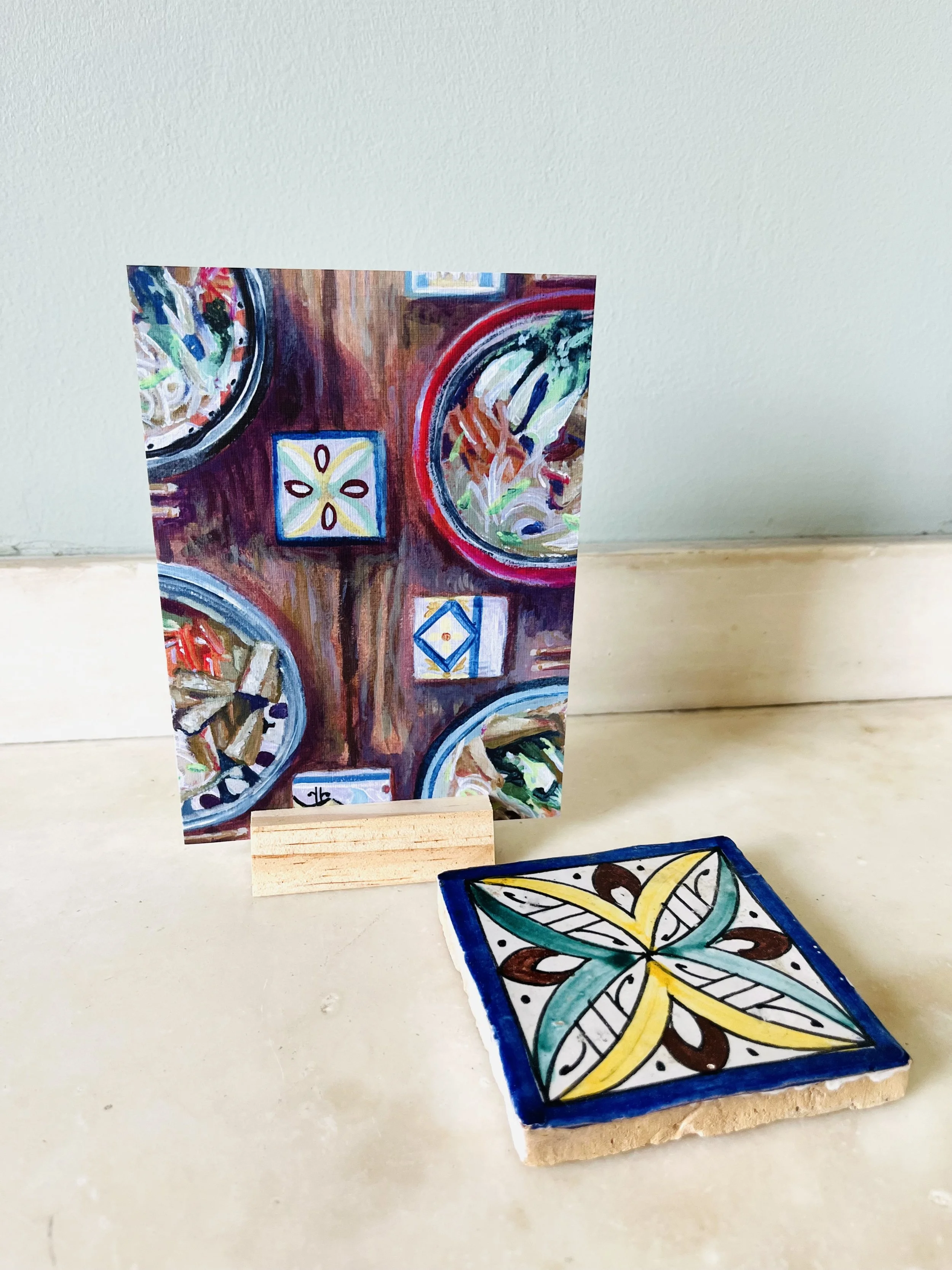 "At the Table" blank greeting card