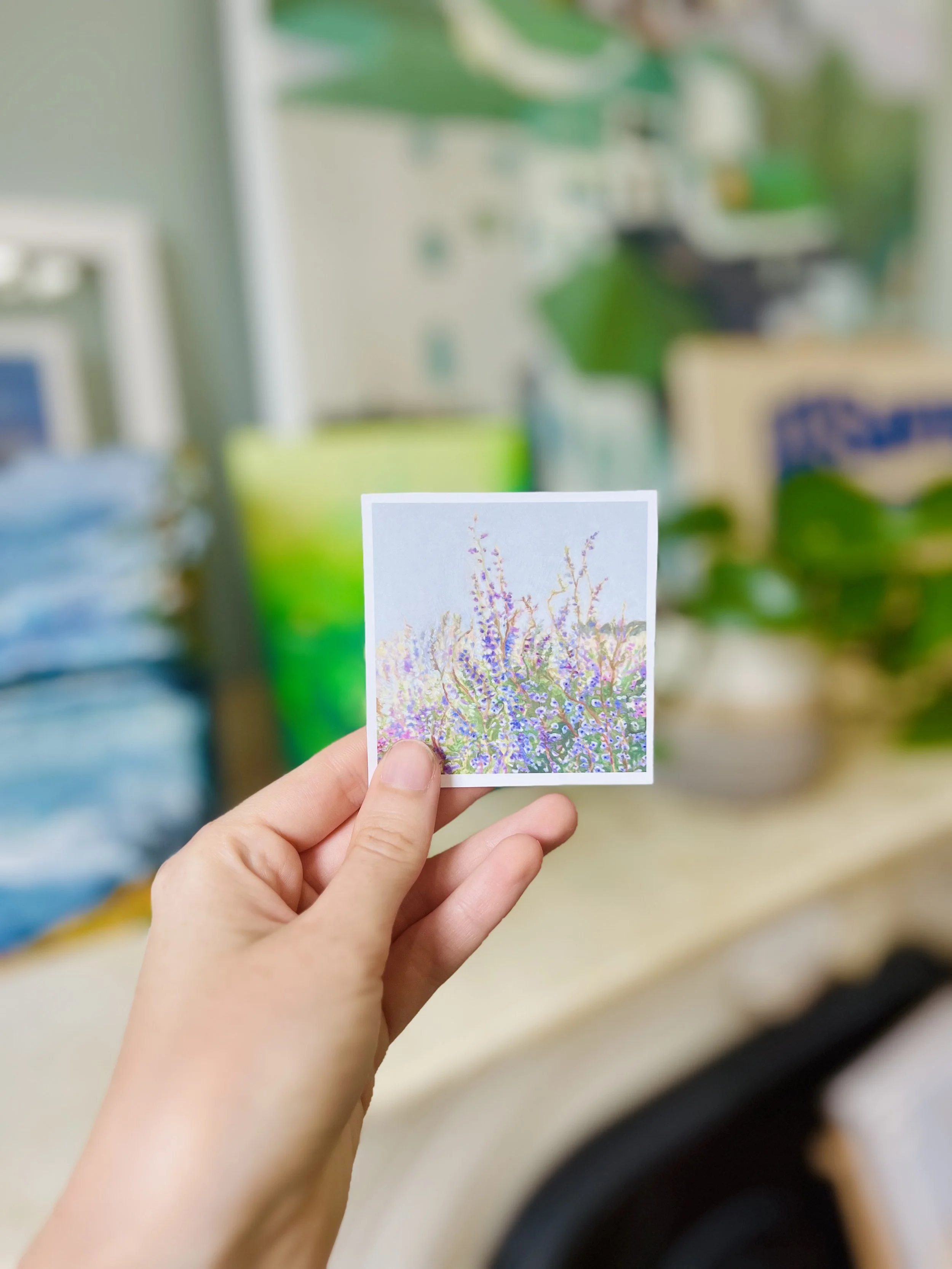 "Lupine Fields" matte vinyl sticker