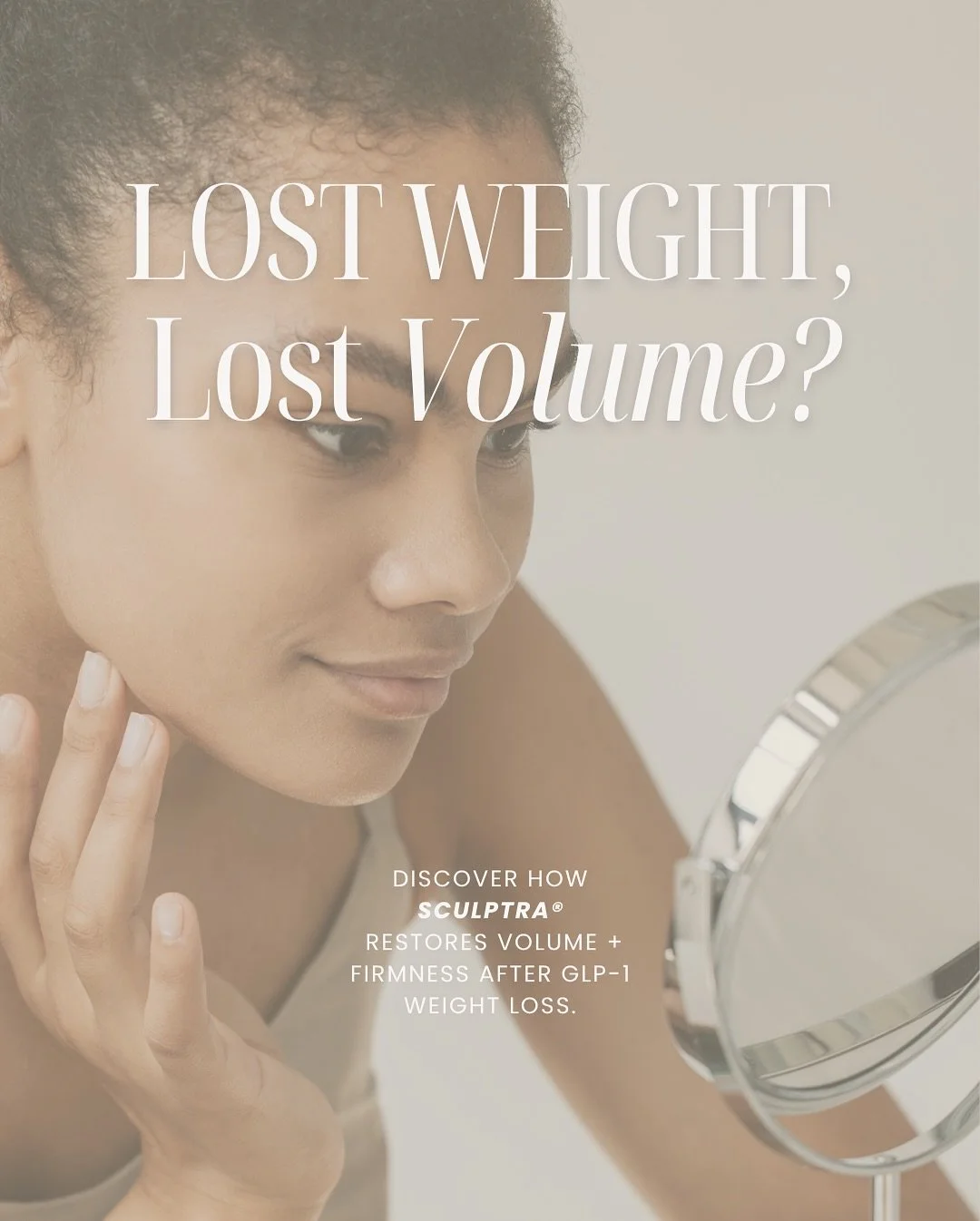 Rapid weight loss can sometimes show up on your face before anywhere else. Sculptra is a collagen biostimulator that helps restore firmness and glow&mdash;subtly and naturally.

Schedule your consultation today to learn more. Link in bio or call/text