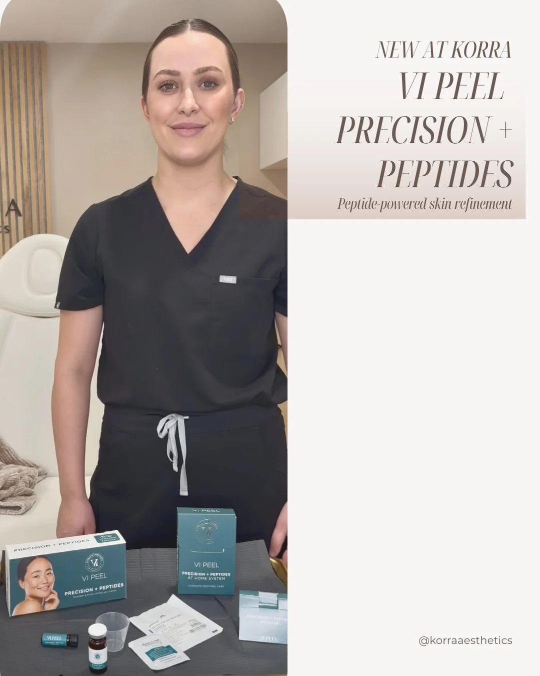 VI Peel Precision + Peptides is officially here 🤍

This peptide-powered peel is designed to refine the look of texture, pores, and uneven tone for a smoother, more polished finish. If your makeup has been sitting weird lately or your skin just feels