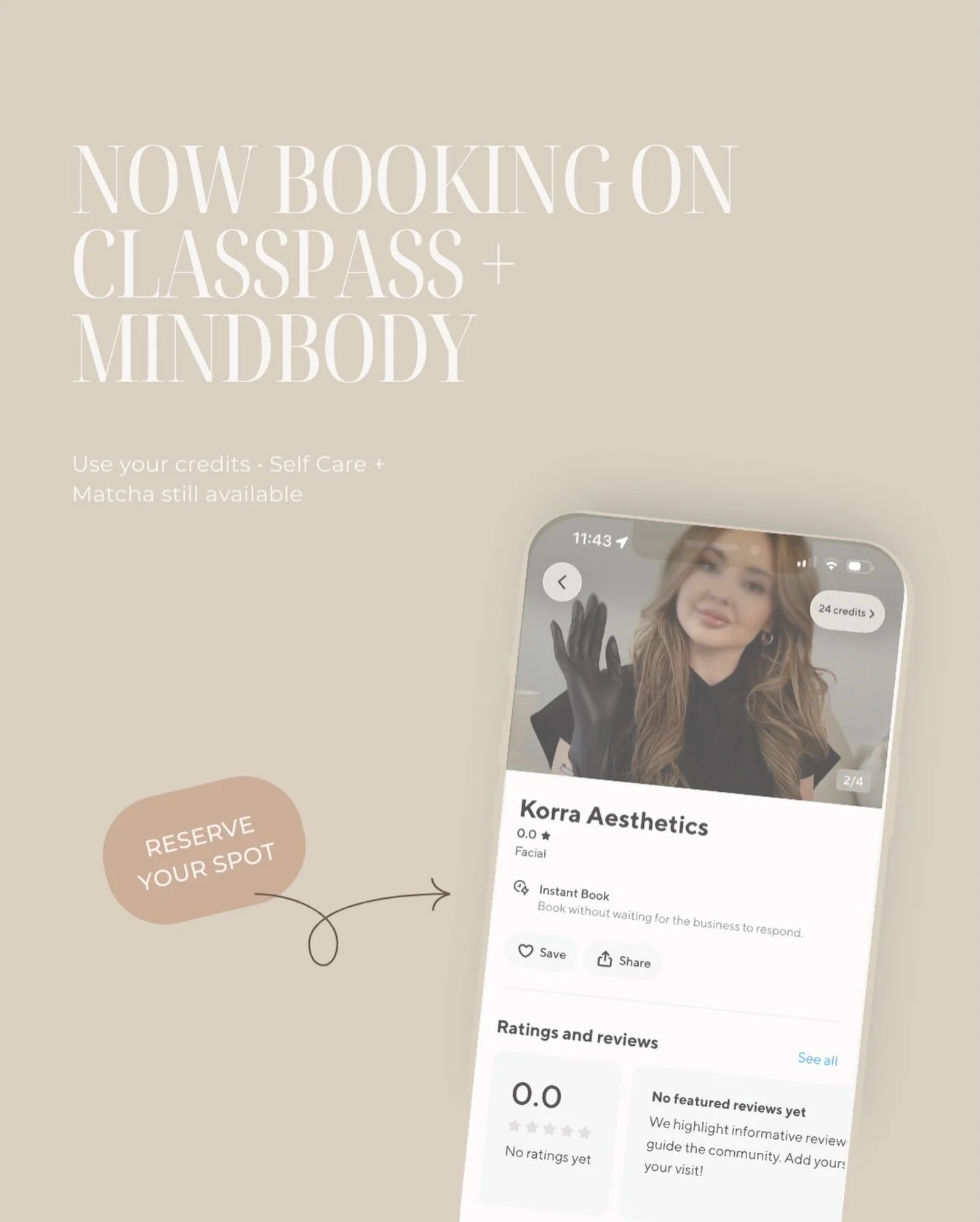 So many of you asked and we&rsquo;re finally live on ClassPass + Mindbody 🤍

Friendly reminder to use your ClassPass credits and take advantage of our Self Care + Matcha promo while it&rsquo;s still here until 2/14.

Link in bio to book. 

#classpas