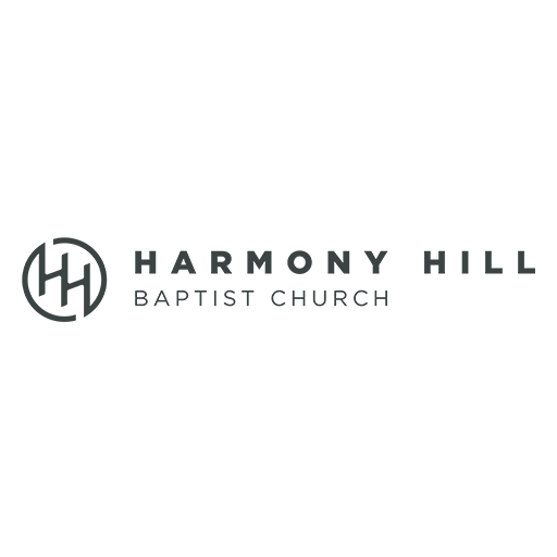 Logo of Harmony Hill Baptist Church with a circular emblem containing the letters H and H.