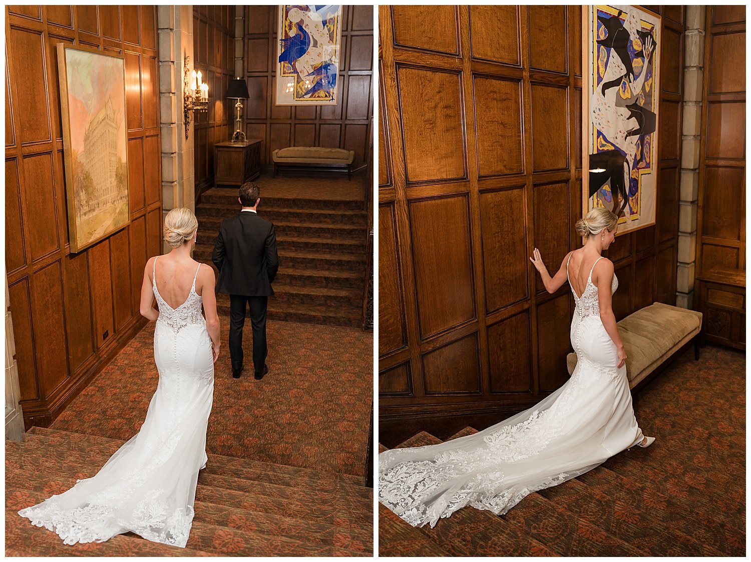 university club of chicago wedding first look