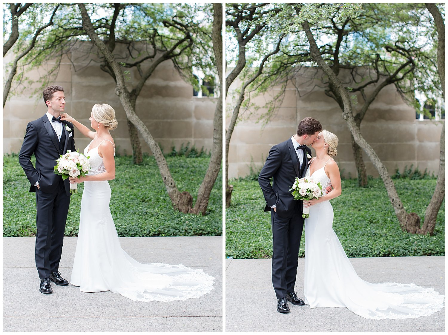 art institute chicago gardens wedding photo