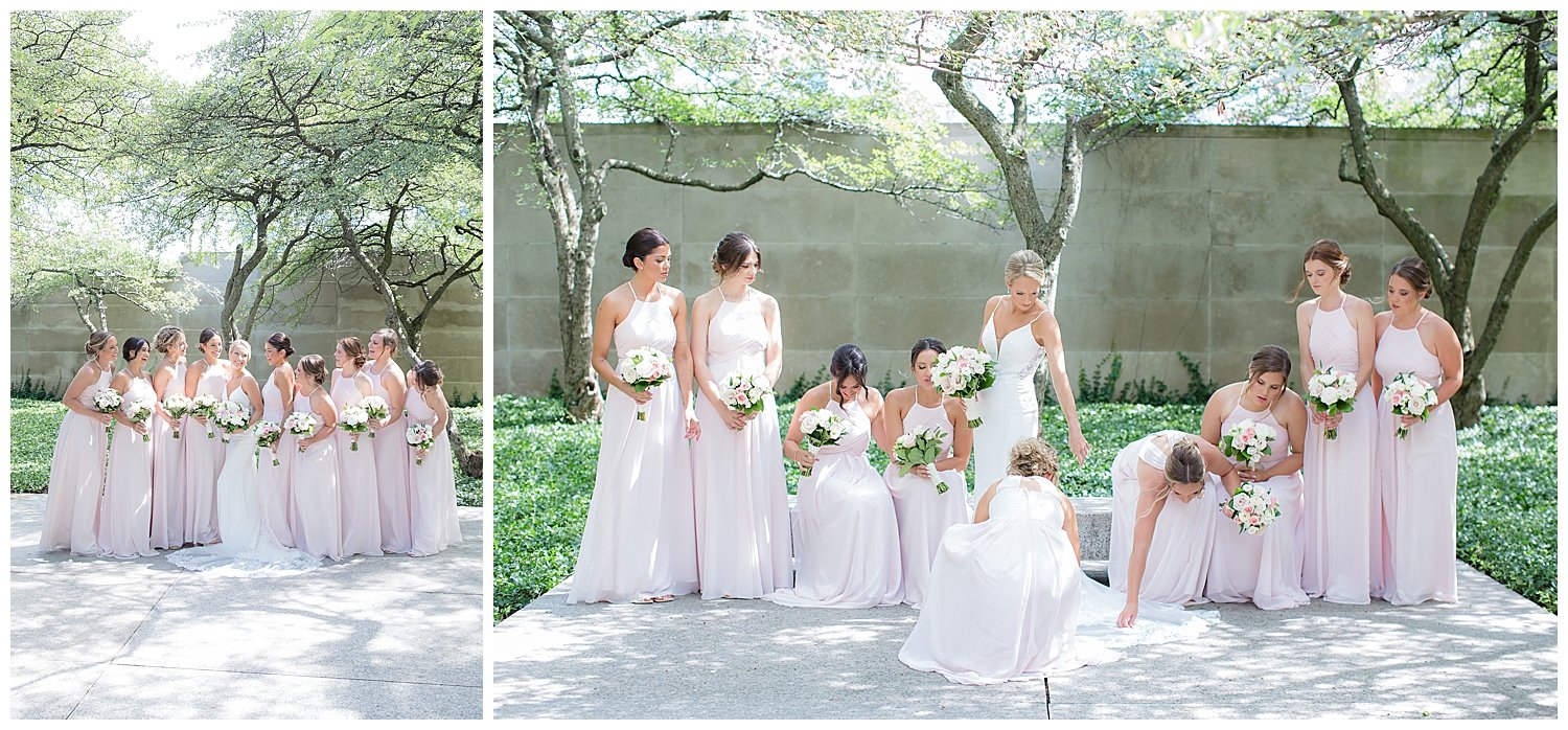 bridesmaids at AIC gardens