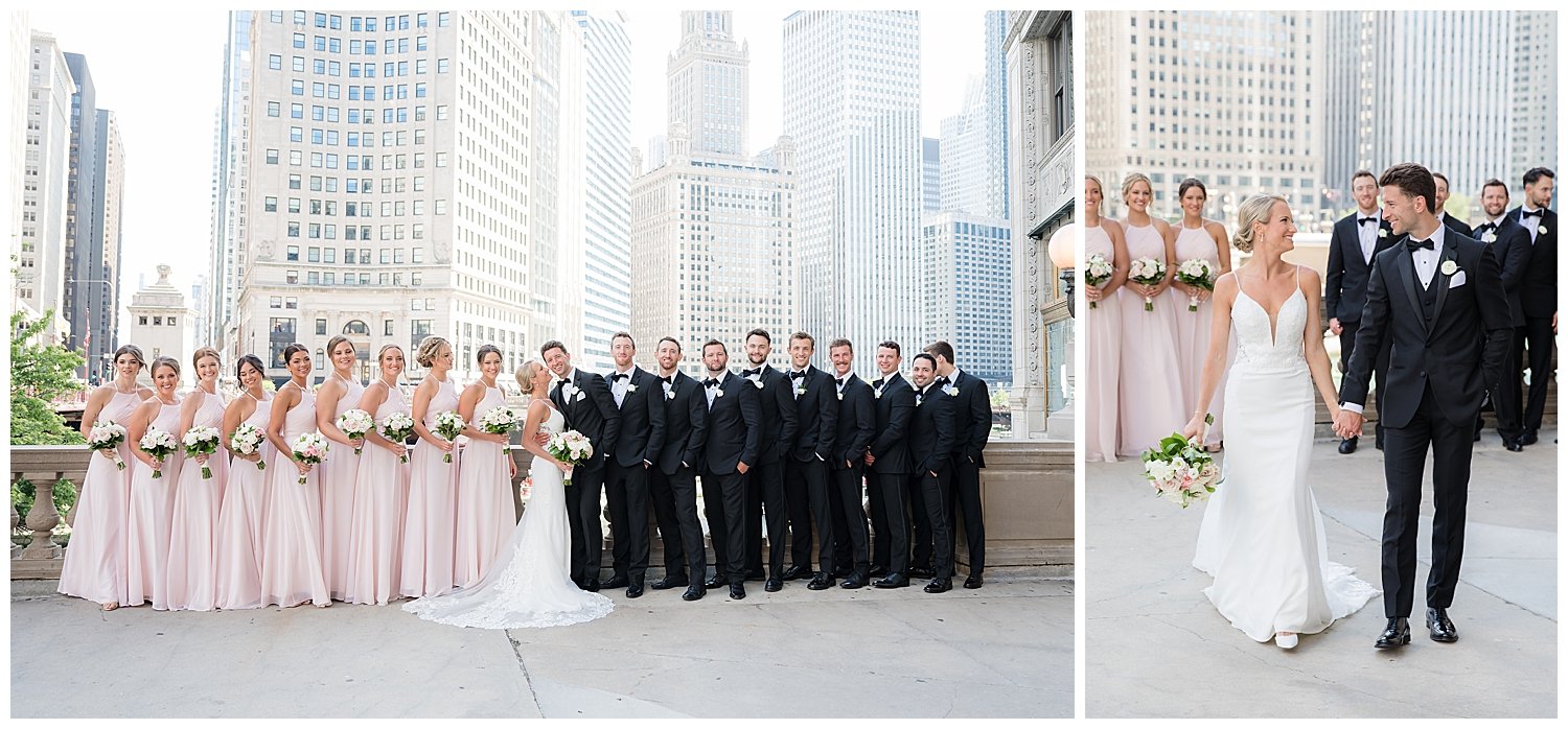 wedding at the wrigley building in chicago