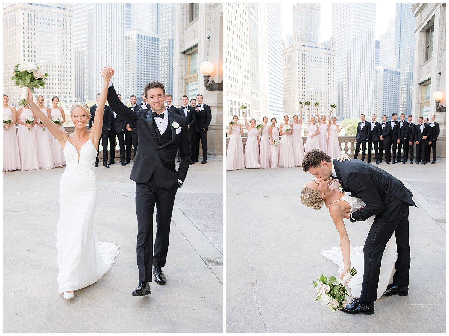 wedding at the wrigley building in chicago