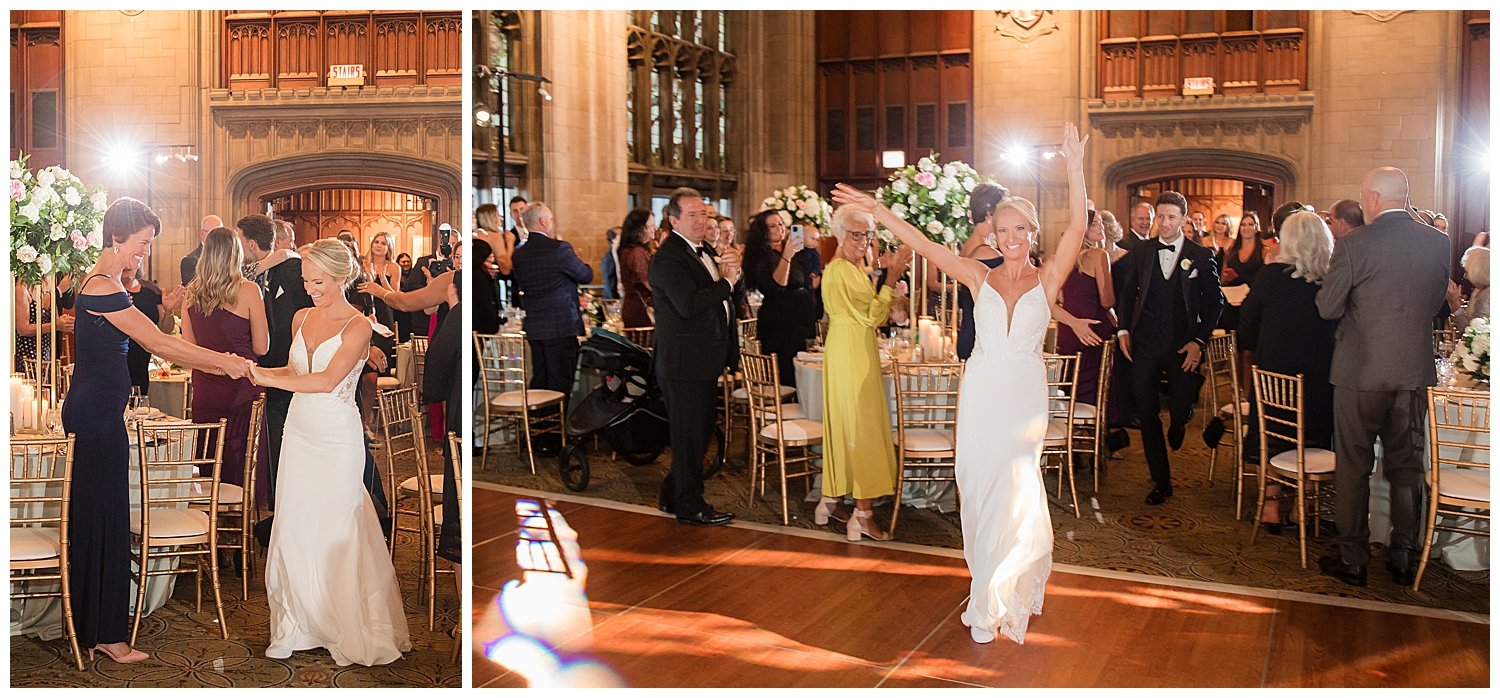 university club of chicago wedding reception in ballroom