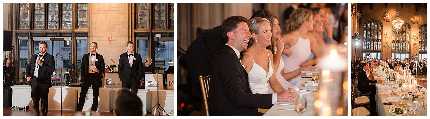 university club of chicago wedding reception in ballroom speeches photo