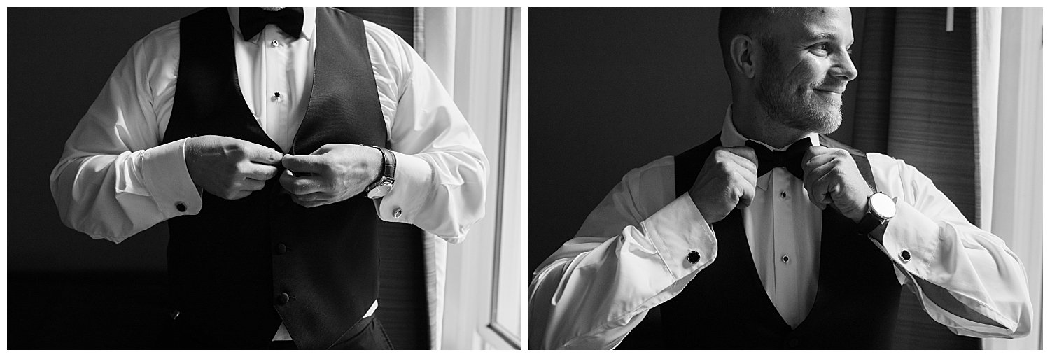 groom getting ready at the westin columbus