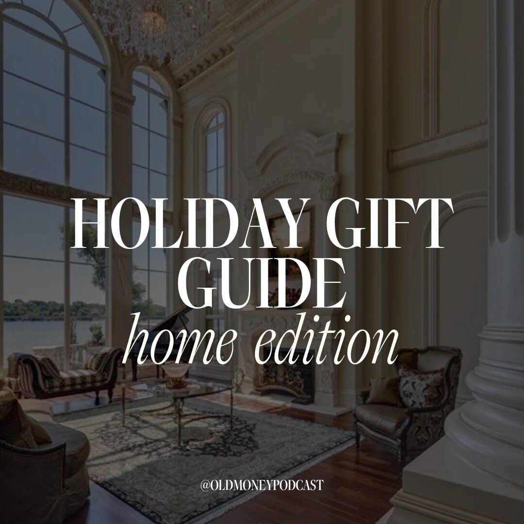 Only because we dream of Drake's custom bed too...⁣
Old Money's ✨home✨ holiday gift guide is here. Listen for more inspo and ideas on this weeks part two episode of the podcast LIVE on apple or spotify. 🎧