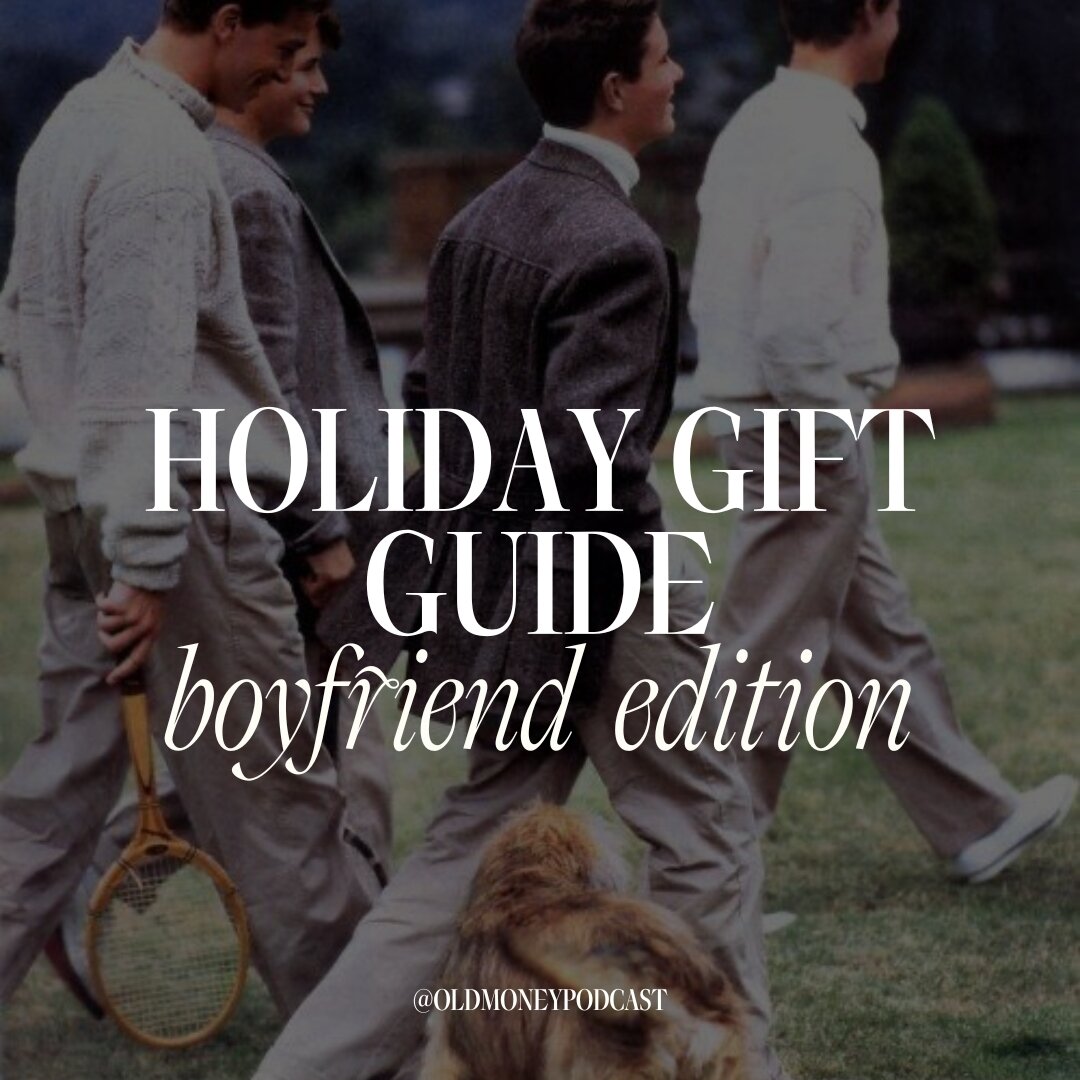 Shopping LUXE for the man in your life should never be that hard... Amber's here to give the deets on all things necessary for when it comes to boyfriend shopping . ⛳️⁣
listen to the latest episode of the Old Money Podcast for more inspo and ideas 🖤