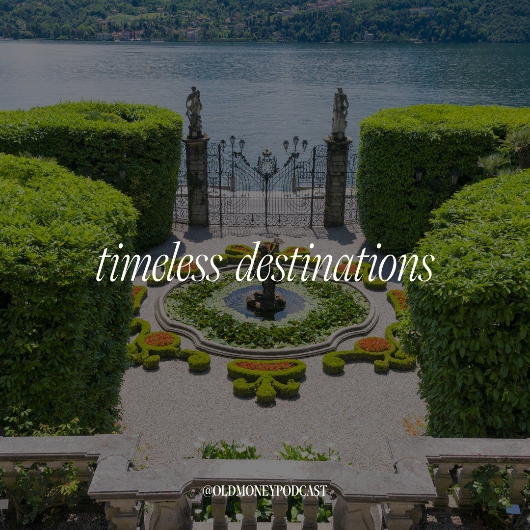 Dreaming of sunshine in Mallorca or a breezy escape in the Hamptons? 

Check out our favorite timeless old money timeless destinations&mdash;perfect staples for vacationers who adore timeless elegance and cozy sophistication. ✨