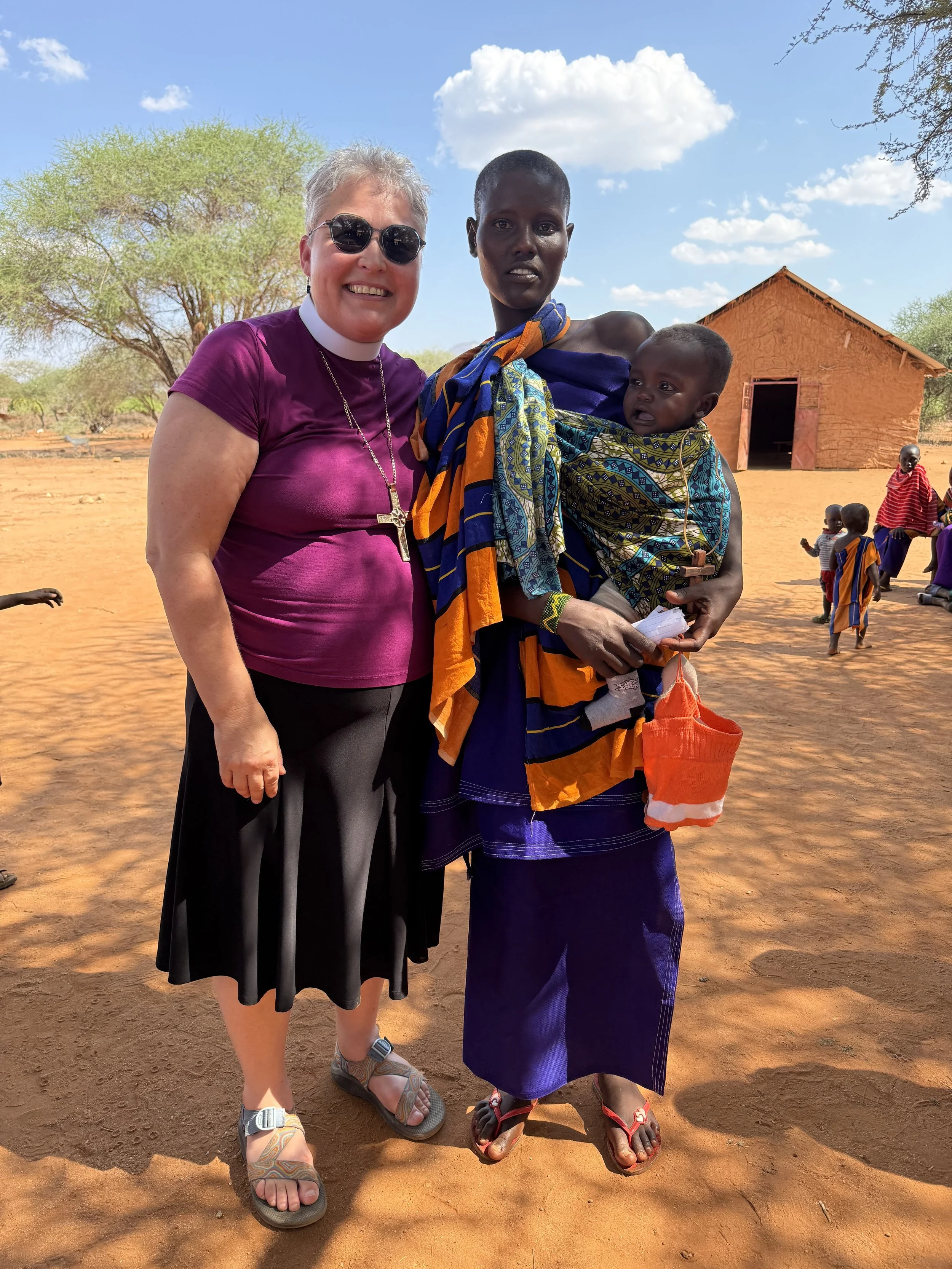 Bishop Amy, baby Amy and her mama after worship.