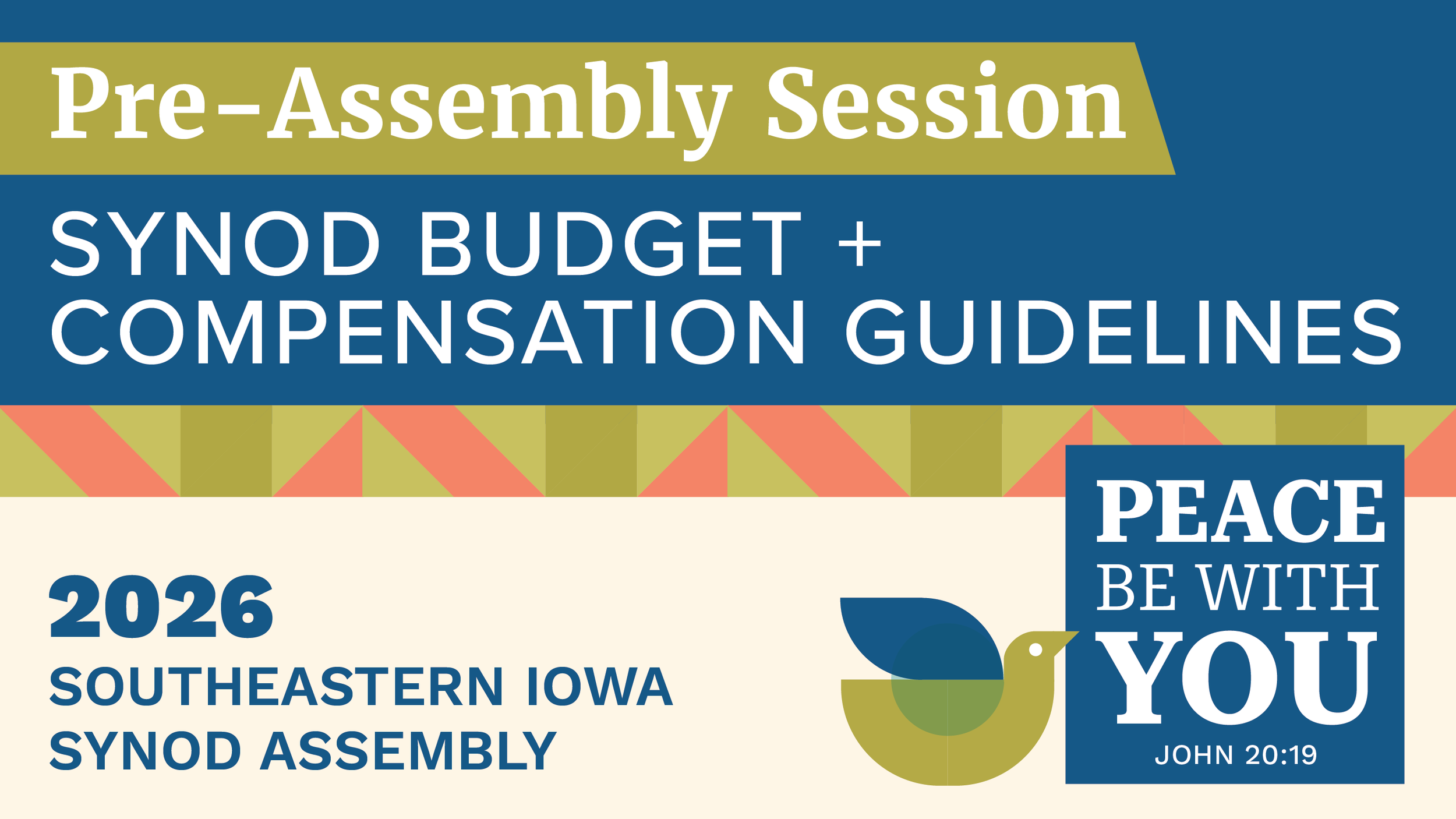 Pre-Assembly Session: Synod Budget and 2027 Compensation Guidelines