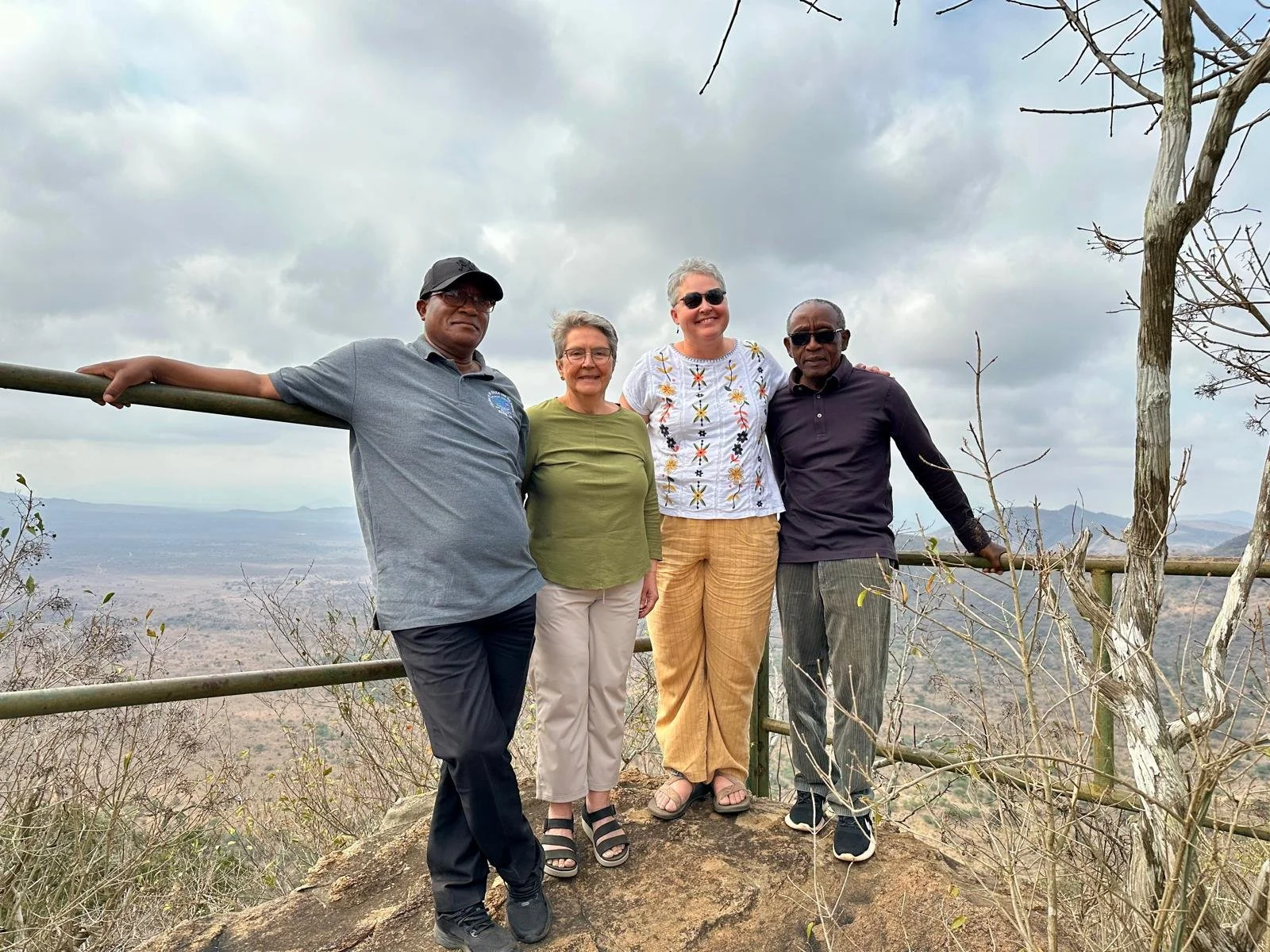 Bishop Mjema, Pastor Wohlers, Bishop Current, and General Secretary Chambua 