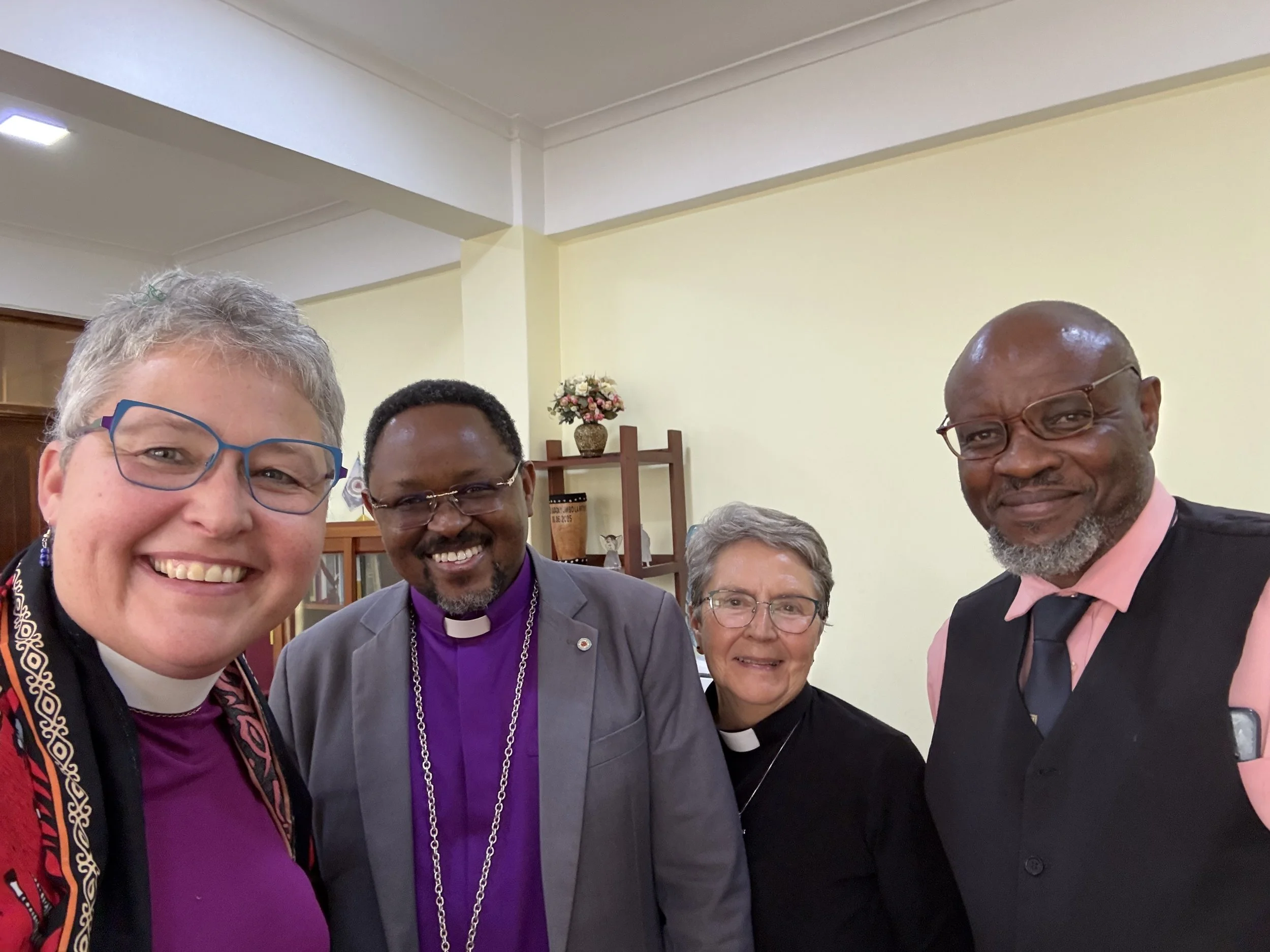 Bishop Current, Bishop Mono, Pastor Wohlers, and General Secretary Matthias 