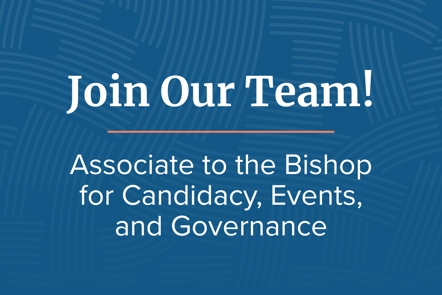 Join Our Team: Associate to the Bishop for Candidacy, Events, and Governance