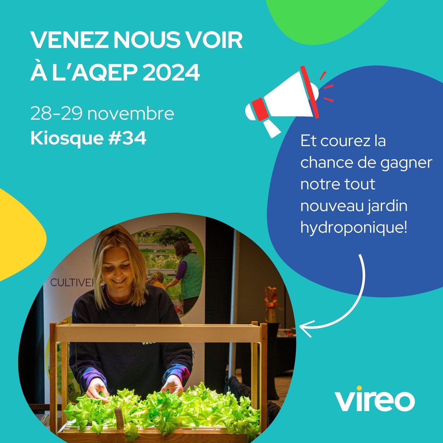 🎉 L&rsquo;AQEP 2024 commence cette semaine, et on vous y attend !

📅 Quand ? Le 28 et 29 novembre 2024
📍 O&ugrave; ? Centre des congr&egrave;s de Saint-Hyacinthe
🎯 Rendez-vous au kiosque Vireo #34

👀 Pssttt participez &agrave; notre tirage EXCLU