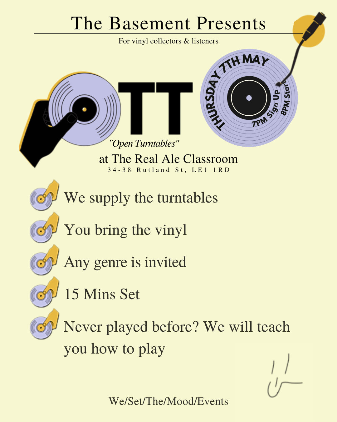 OPEN TURNTABLES | Thurs 7th May