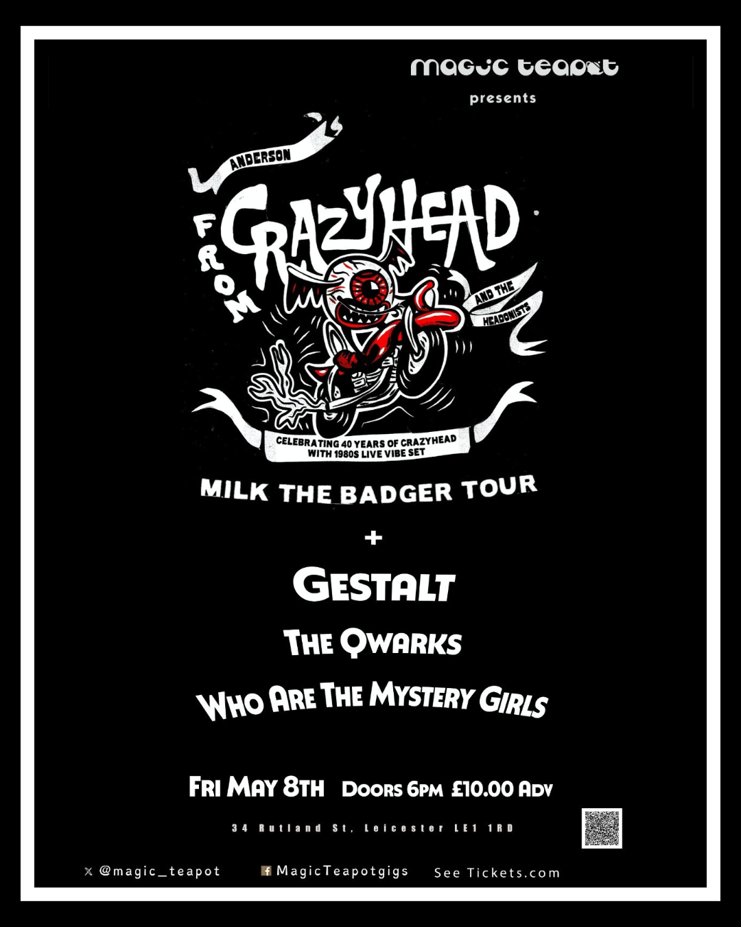 GESTALT + THE QUARKS + WHO ARE THE MYSTERY GIRLS | Fri 8th May