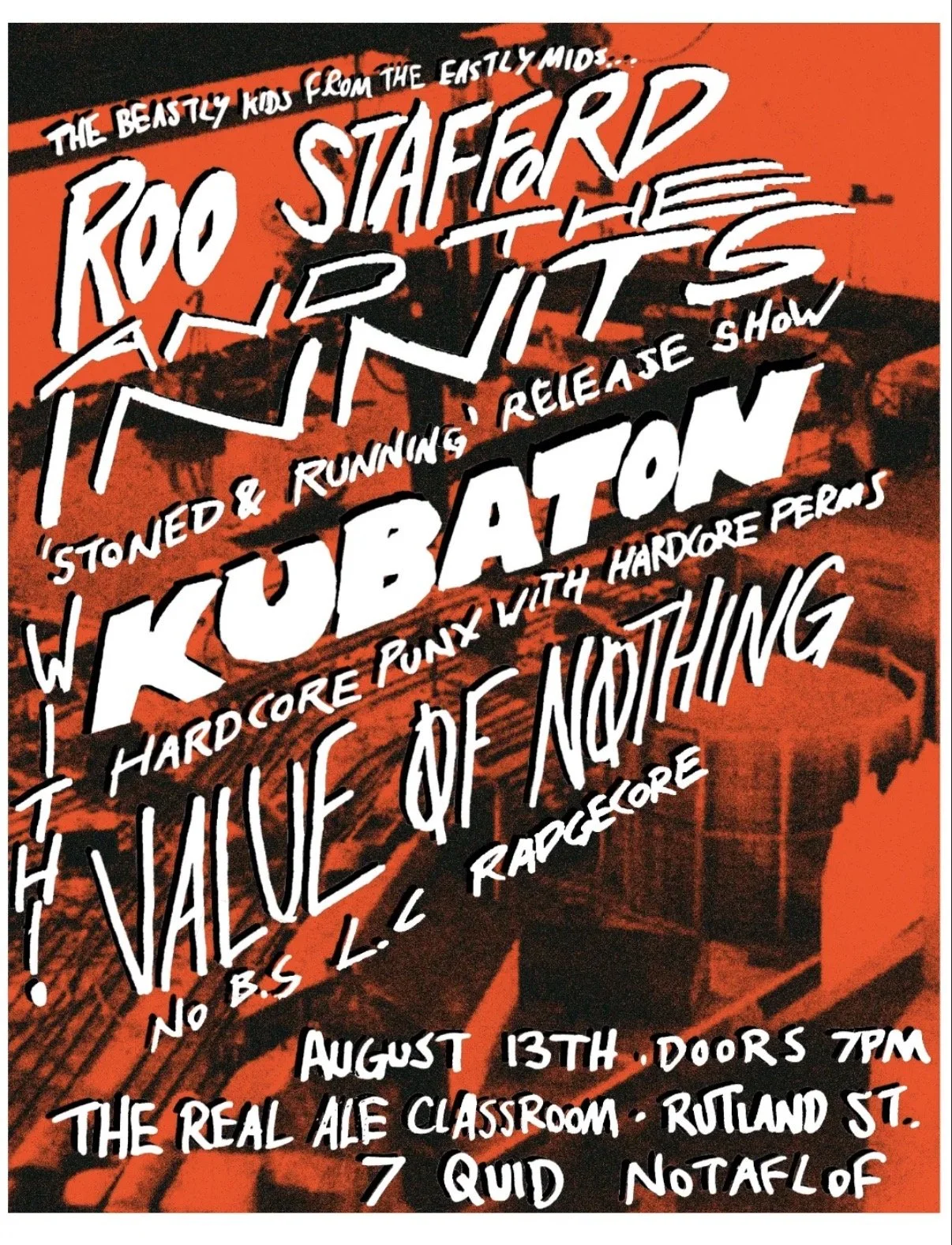 Thursday 13th August - “Stoned &amp; Running” Release Show @ 7pm