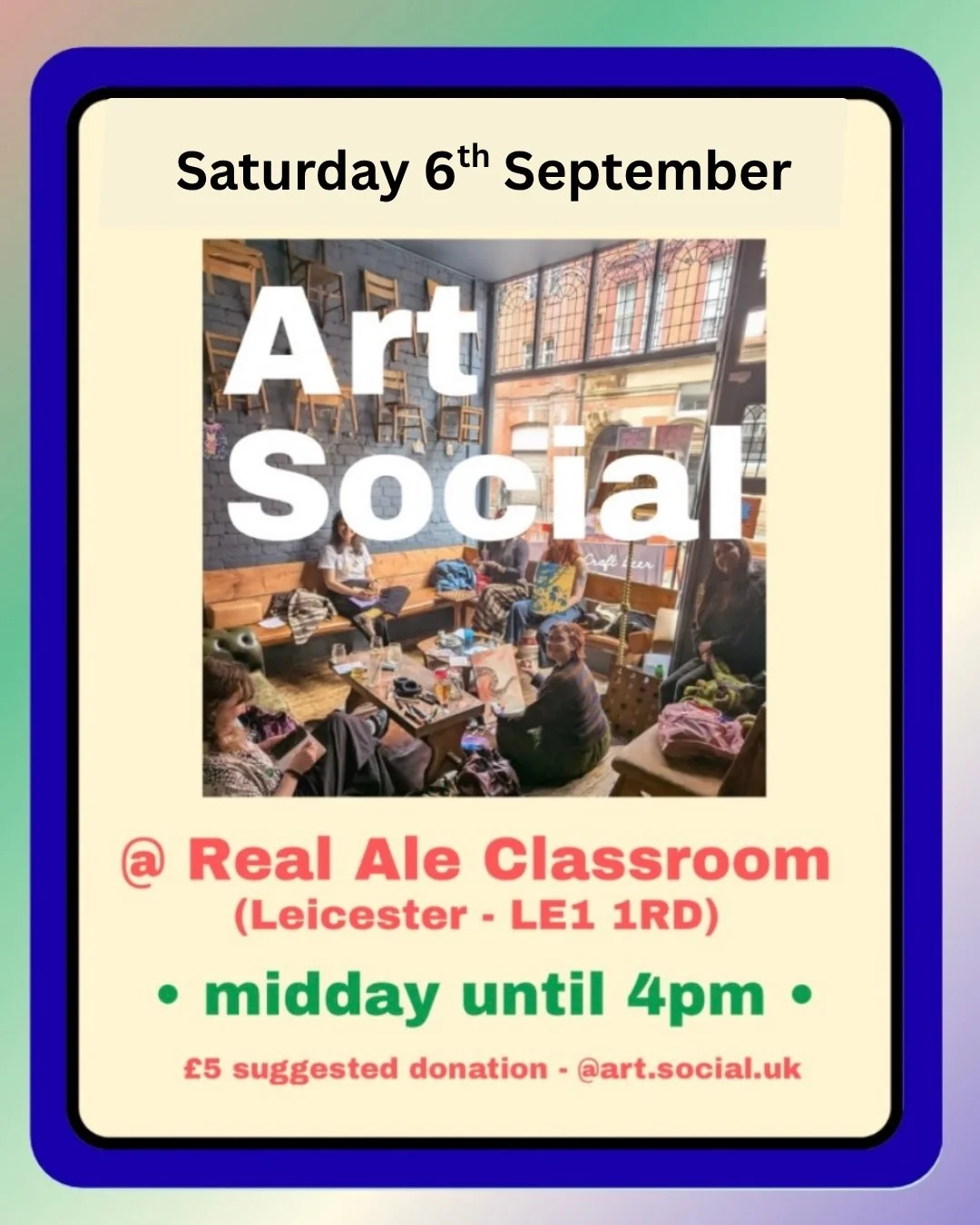 Saturday 6th September - Art Social @ Midday