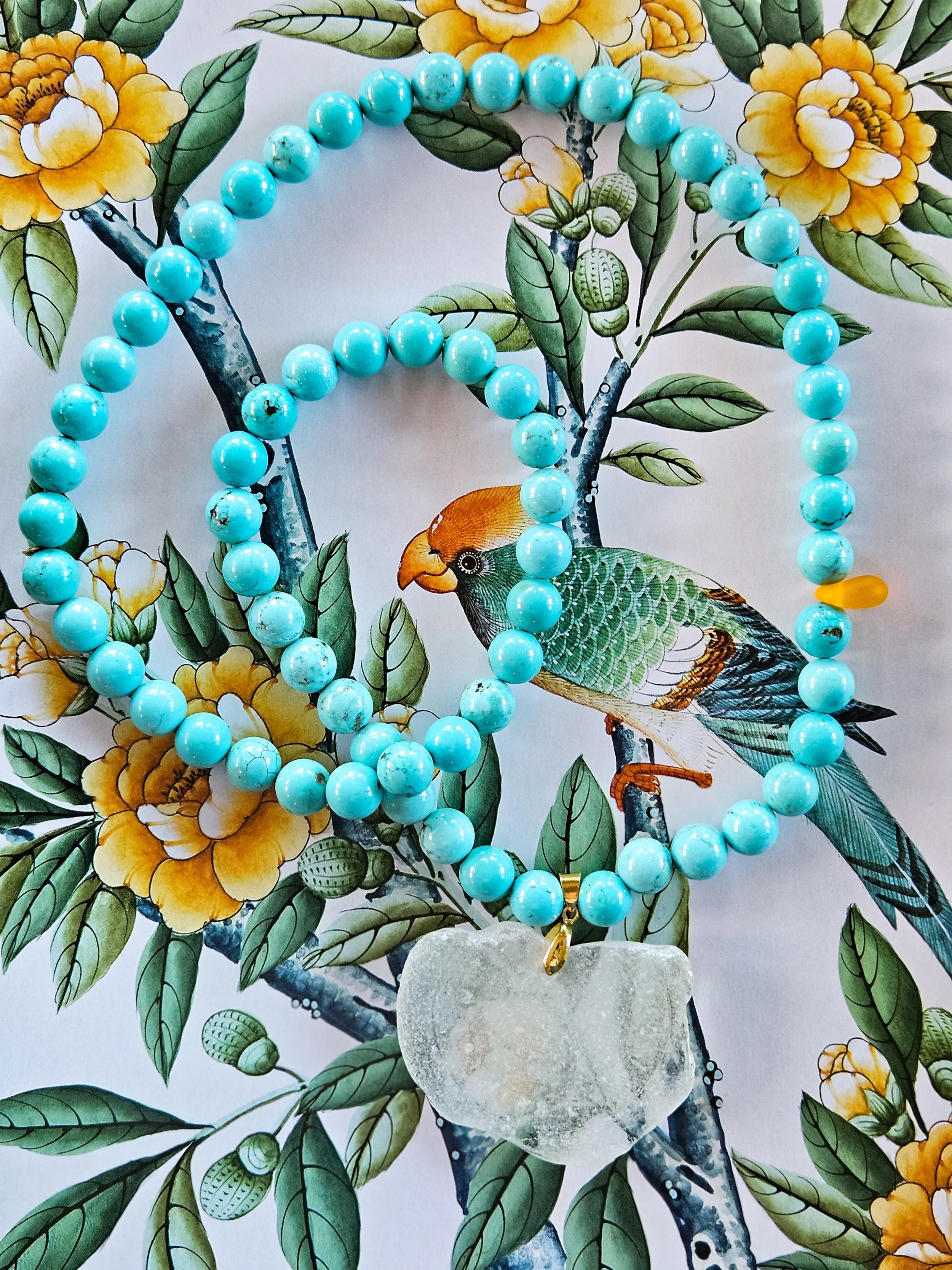 Chesapeake Bay Sea Glass and Semi-Precious Stone Necklace