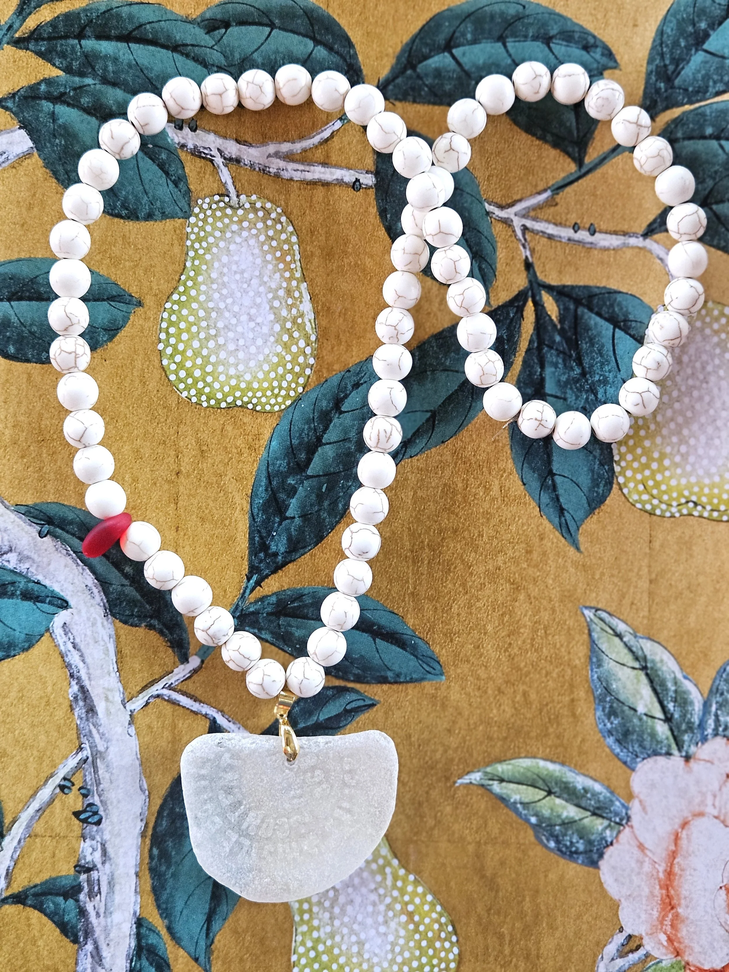 Chesapeake Bay Sea Glass and Semi-Precious Stone Necklace