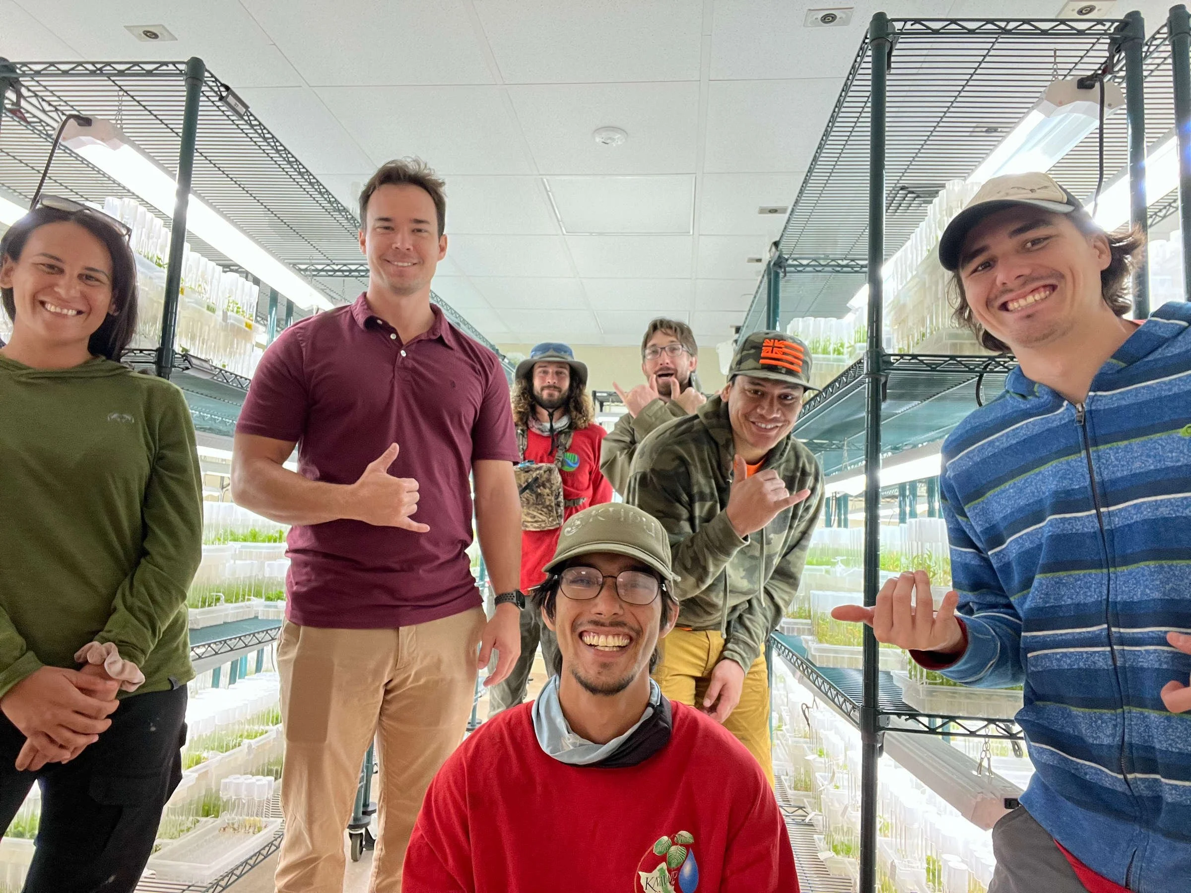 February 26, 2024 - KMWP staff touring the micropropagation lab at Lyon Arboretum, a Landowning Partner, for a professional development day.