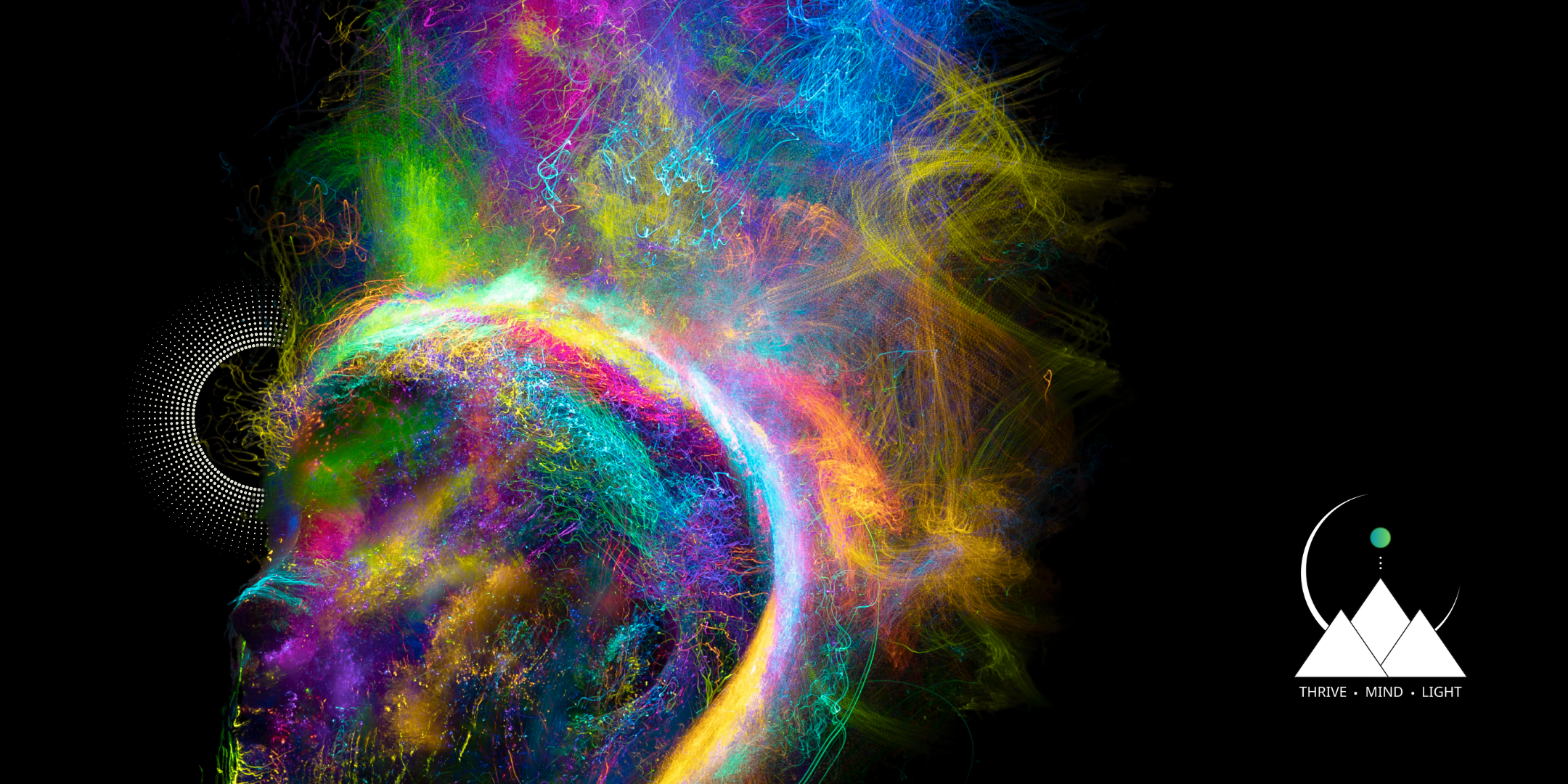 image of a human head with colors emanating from the skull.