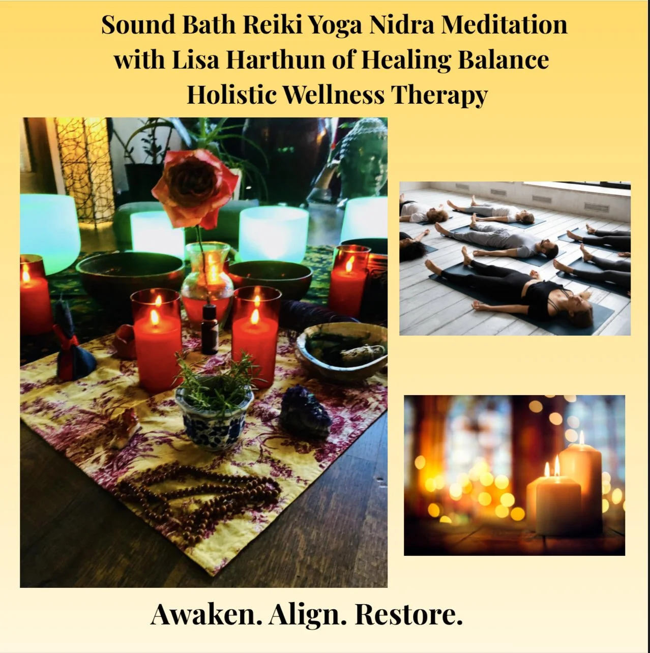 Sound Bath Reiki Yoga Nidra Meditation with Lisa Harthun