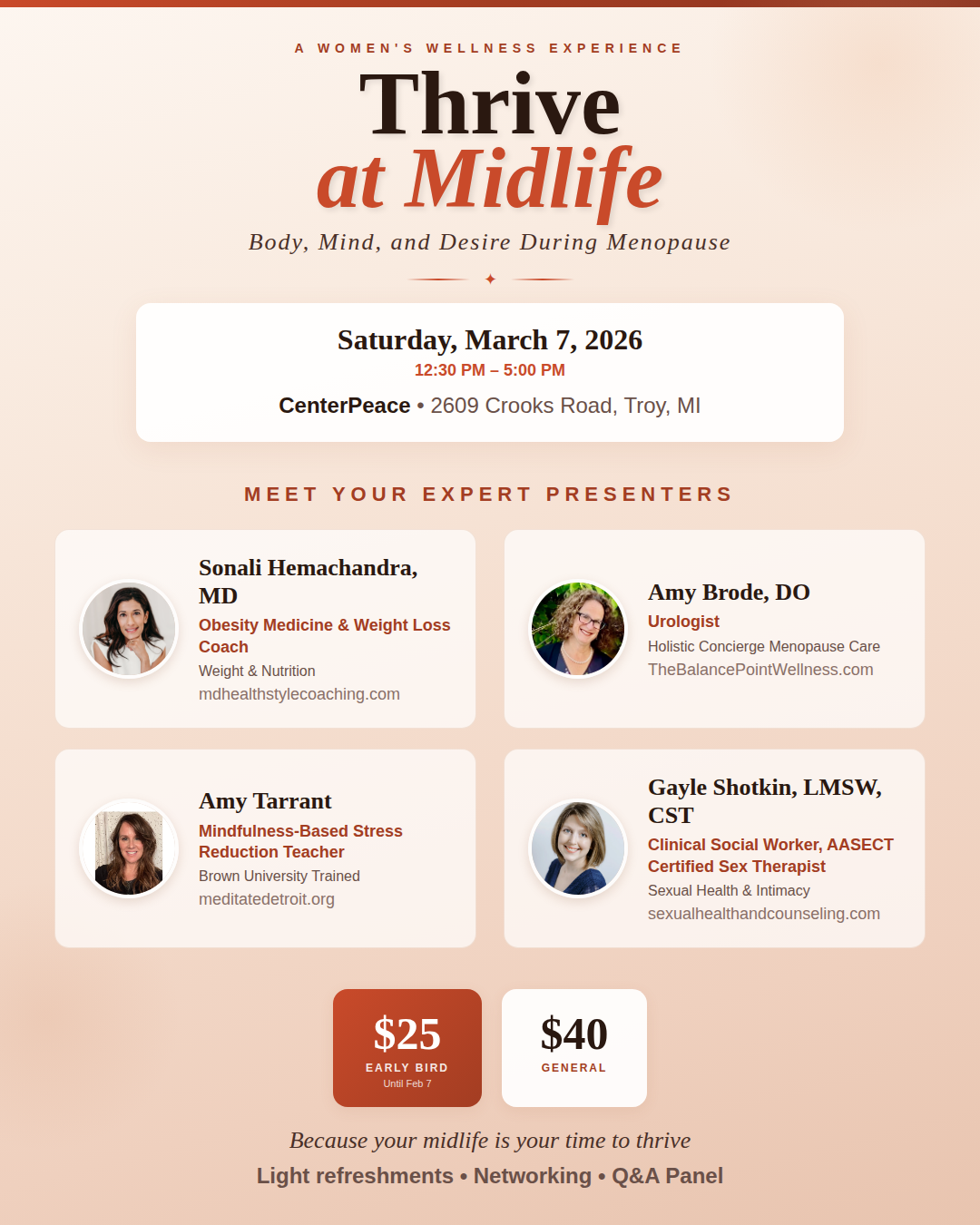 Thrive at Midlife: Body, Mind and Desire During Midlife
