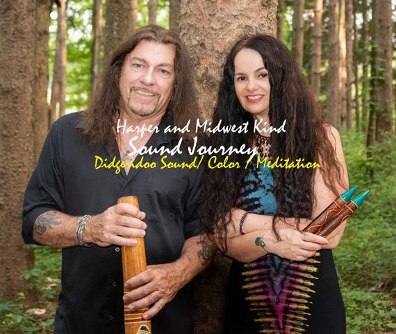 Harper and Midwest Kind Sound Journey: Exploring Superconsciousness, Full Moon Didgeridoo Sound / Color Vibrational Attunement, Meditation and Sound Bath Experience
