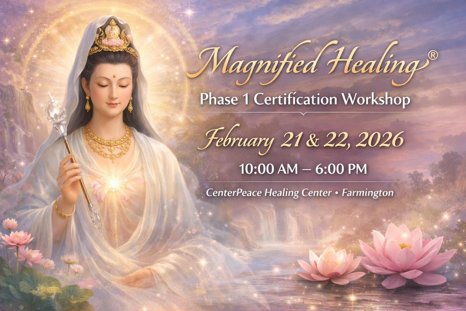Magnified Healing® Phase 1 – International Certification Class (2 day course, 10am-6pm, 2/21 &amp;2/22) 