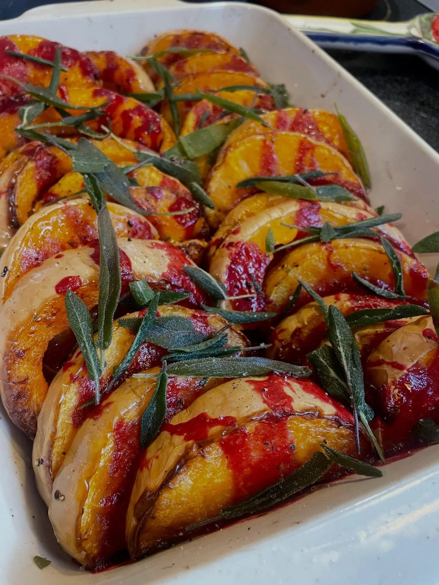 The Medicine of Taste🔥

This dish, Winter Squash with Cranberry-Thyme Coulis &amp; Fried Sage Leaves contains all 5 flavors🔥🥬🧂🍯🍋

What's so special about that you may ask!?

We've all heard of them- sweet, salty, sour, bitter, spicy (which is m
