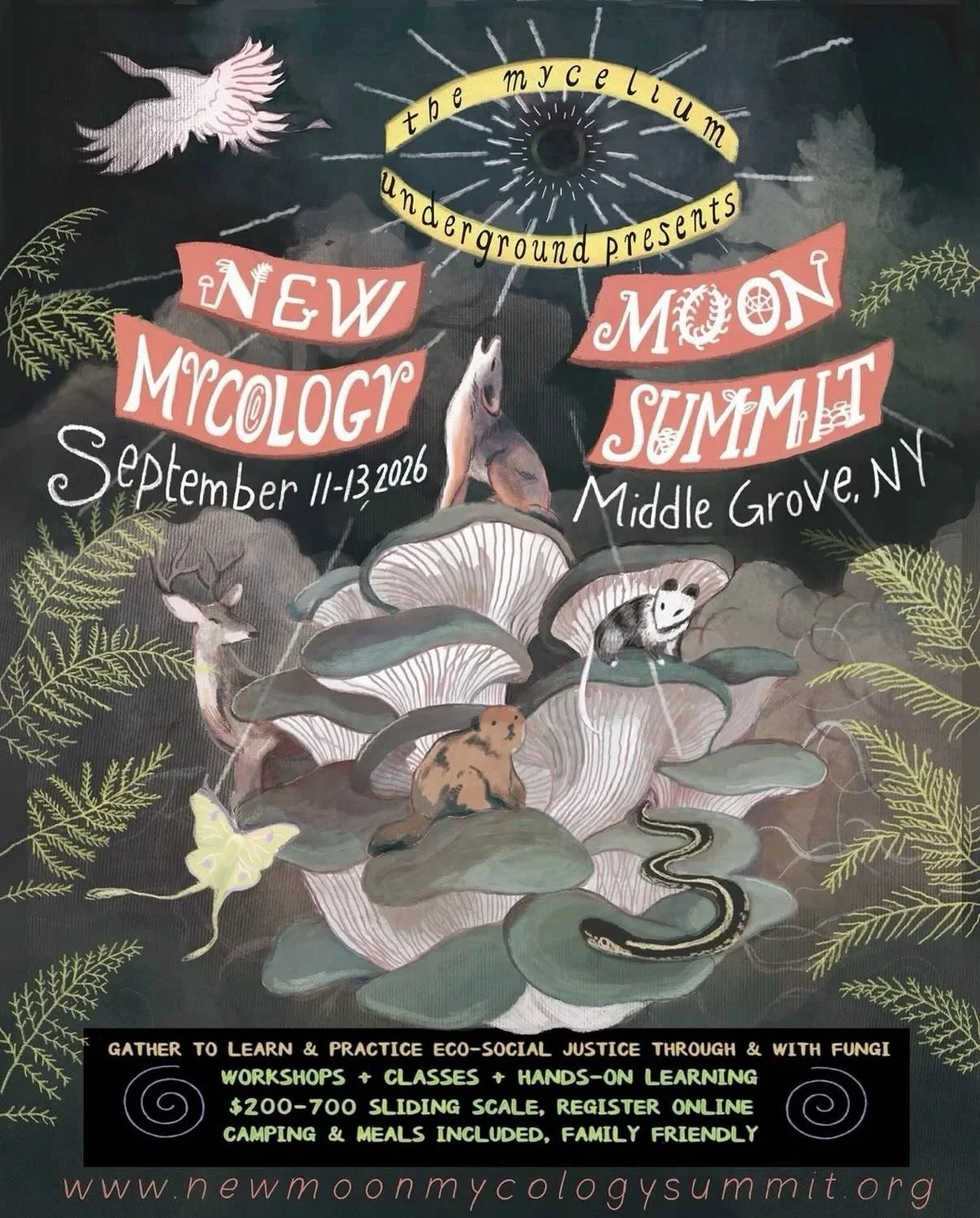 So thrilled to be a part of this upcoming gathering!🍄&zwj;🟫✨🌑

New Moon Mycology Summit
Sept 11th-13th
Middle Grove, NY

I'll be presenting on medicinal trees and their mushroom pairs...

Inter-Kingdom Love: Tree &amp; Mushroom Walk
The Plant and 
