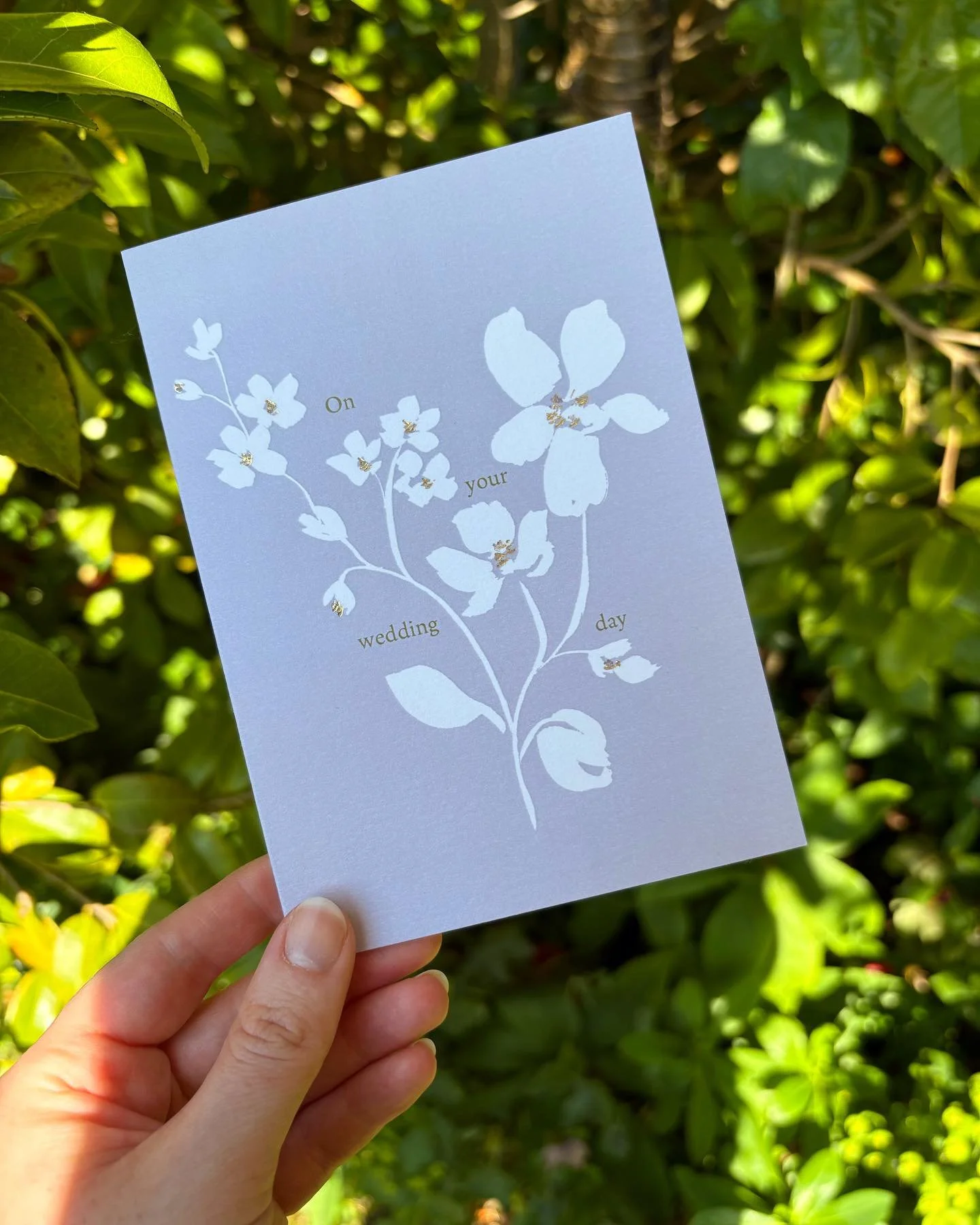 Wedding season is here! 

This card is delicately hand finished with little gold foil details, for an extra special sparkle ✨