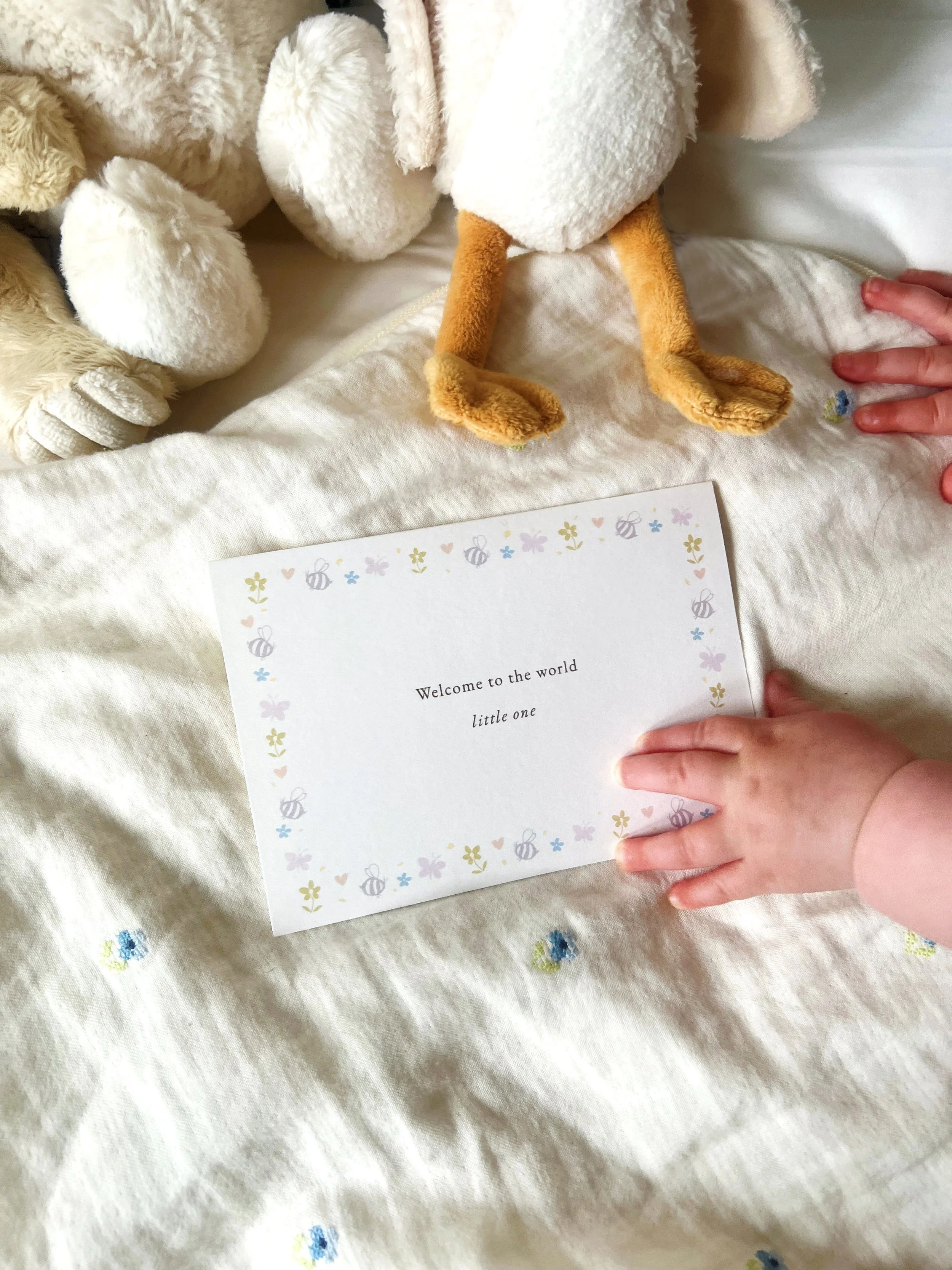 With some (literal) hands-on help from my little niece, it&rsquo;s exciting to introduce another new card to the collection! 

The inspiration for this design came from a card I found in a box of baby cards from when my sister was born - it&rsquo;s v